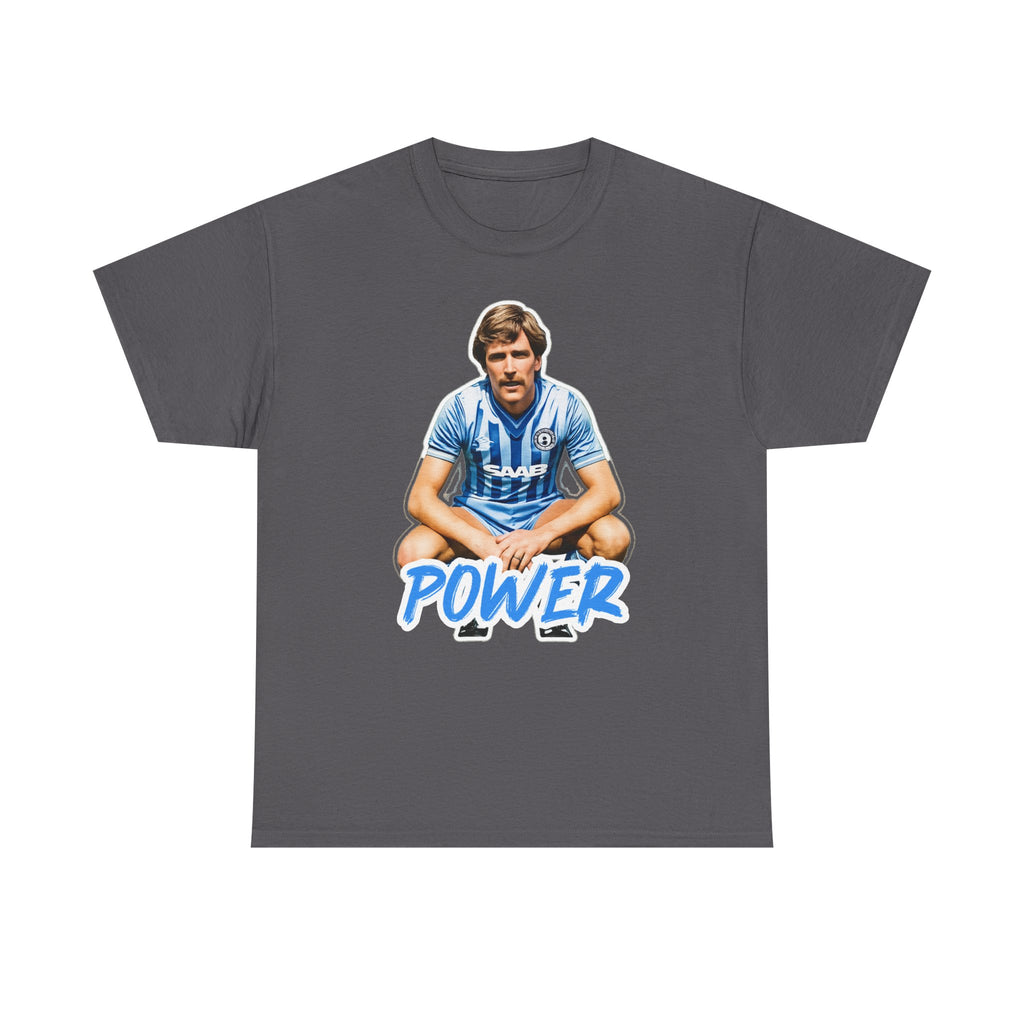 Paul Power Manchester City Legend Player Graphic Tee — Retro Football Jersey Design