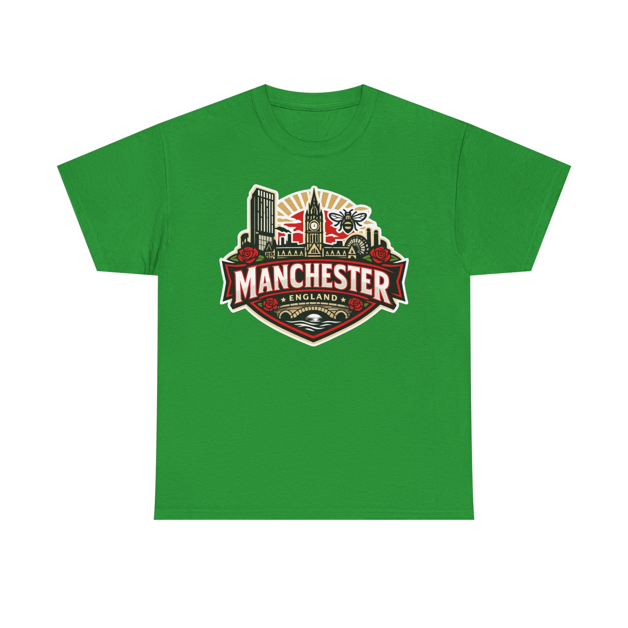 Manchester England Skyline T-Shirt — Vintage City Crest Tee