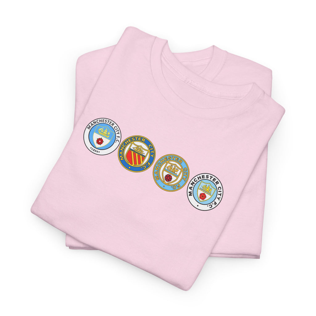 Man City Retro Crest Inspired Cotton T-Shirt