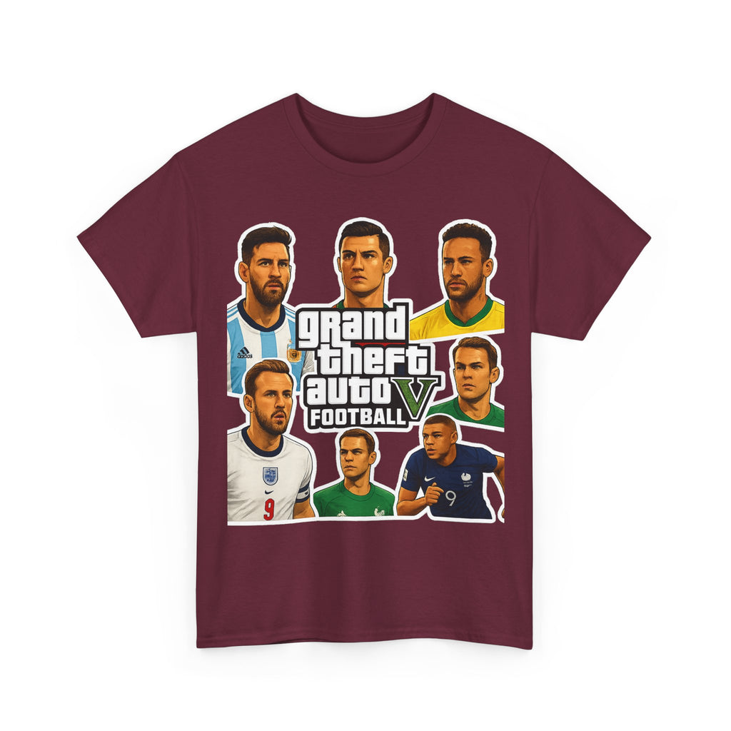 Graphic Tee — 'Grand Theft Auto V Football' Soccer Players Collage Shirt