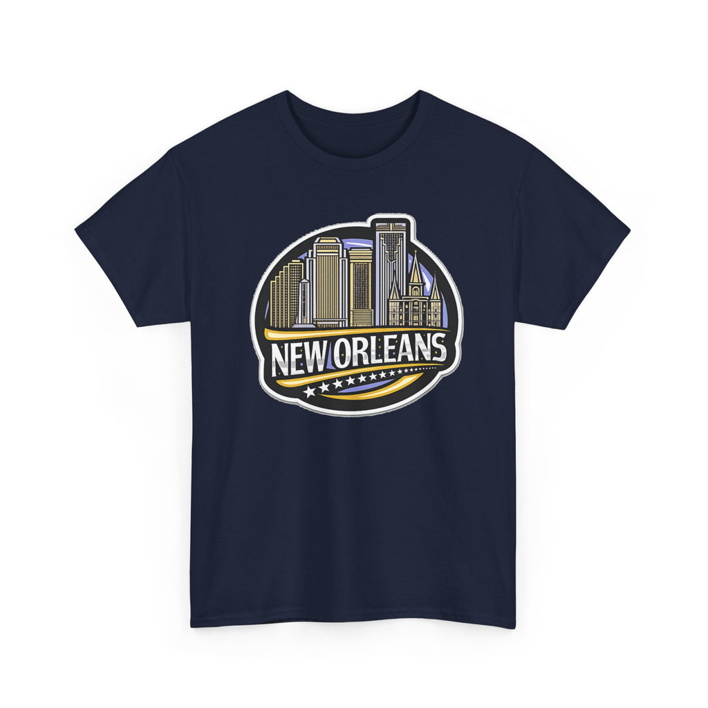 New Orleans Skyline Cotton T-Shirt — City Badge Tee