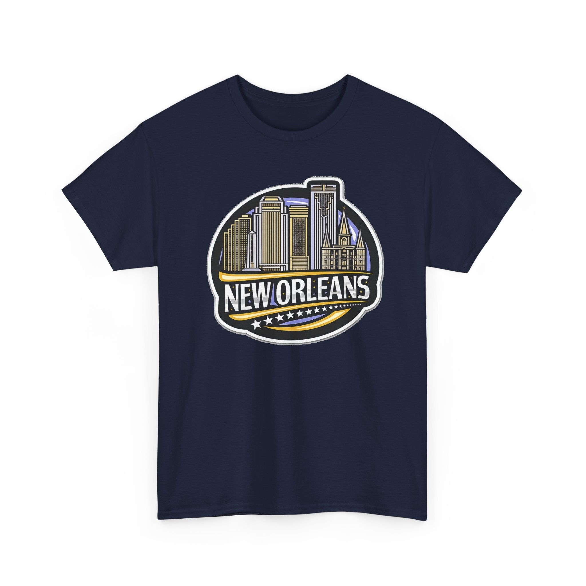 New Orleans Skyline Cotton T-Shirt — City Badge Tee