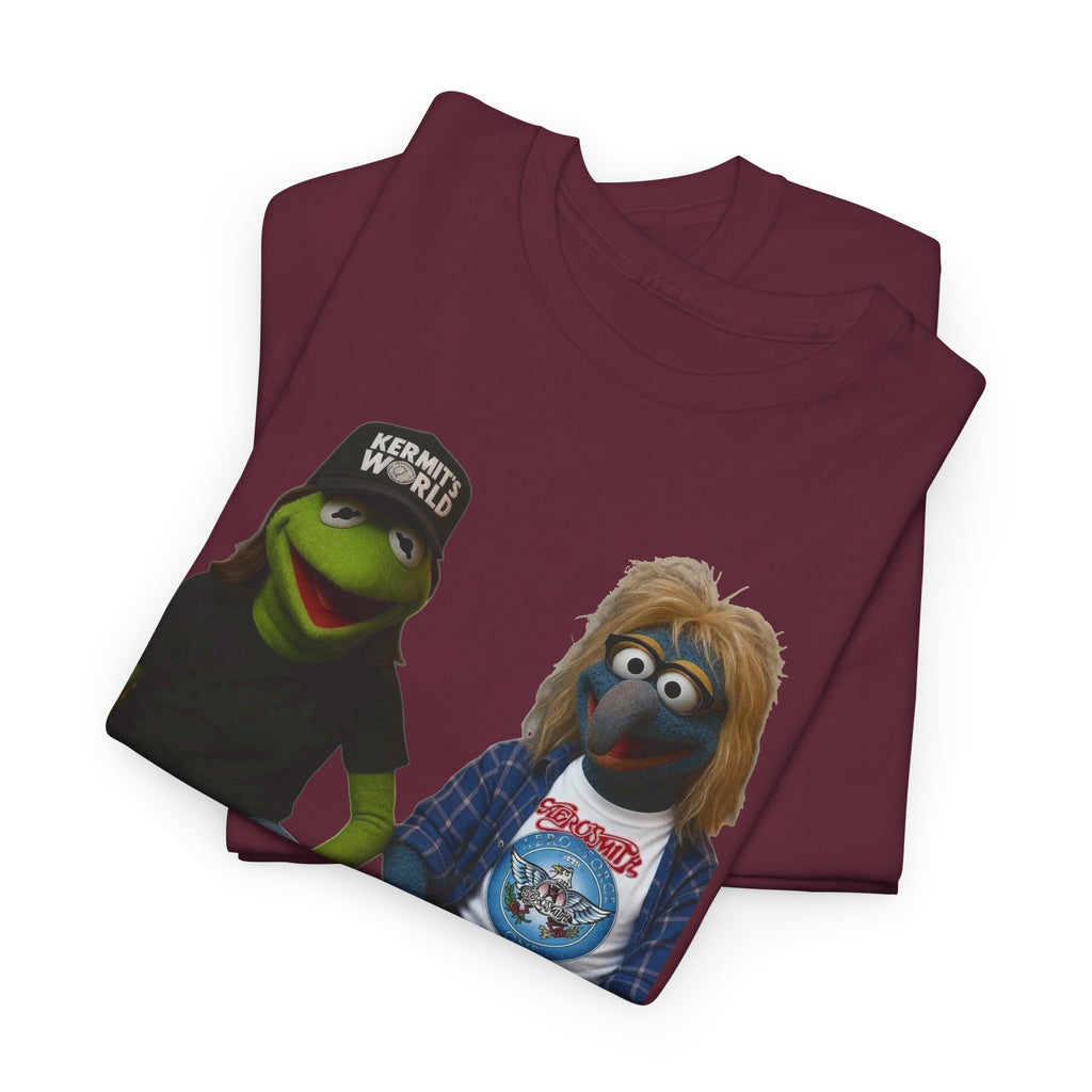 Kermit & Gonzo Waynes World Inspired Character Graphic T-Shirt