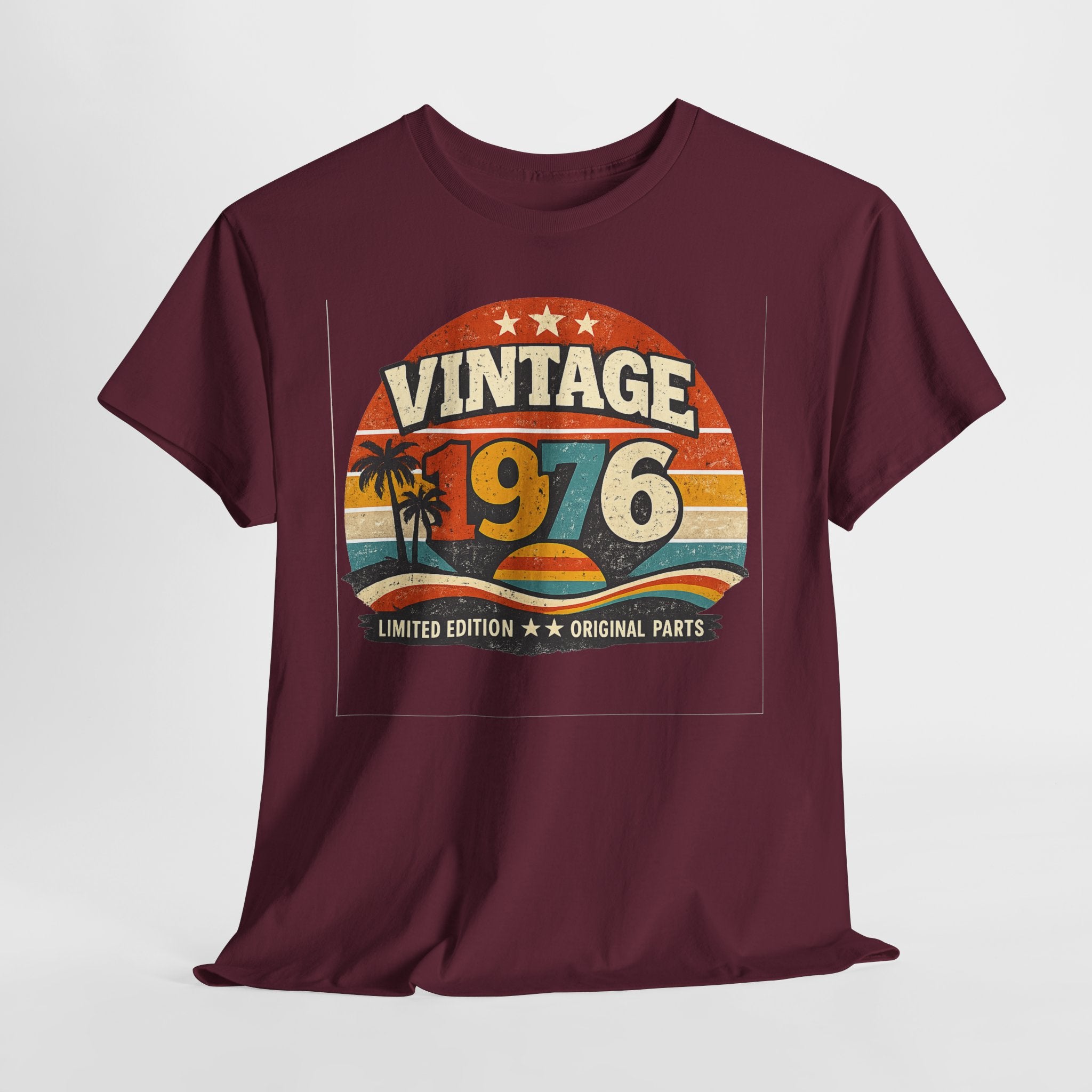 Vintage 1976 T-Shirt — Retro Beach Graphic "Vintage 1976" Birthday Tee