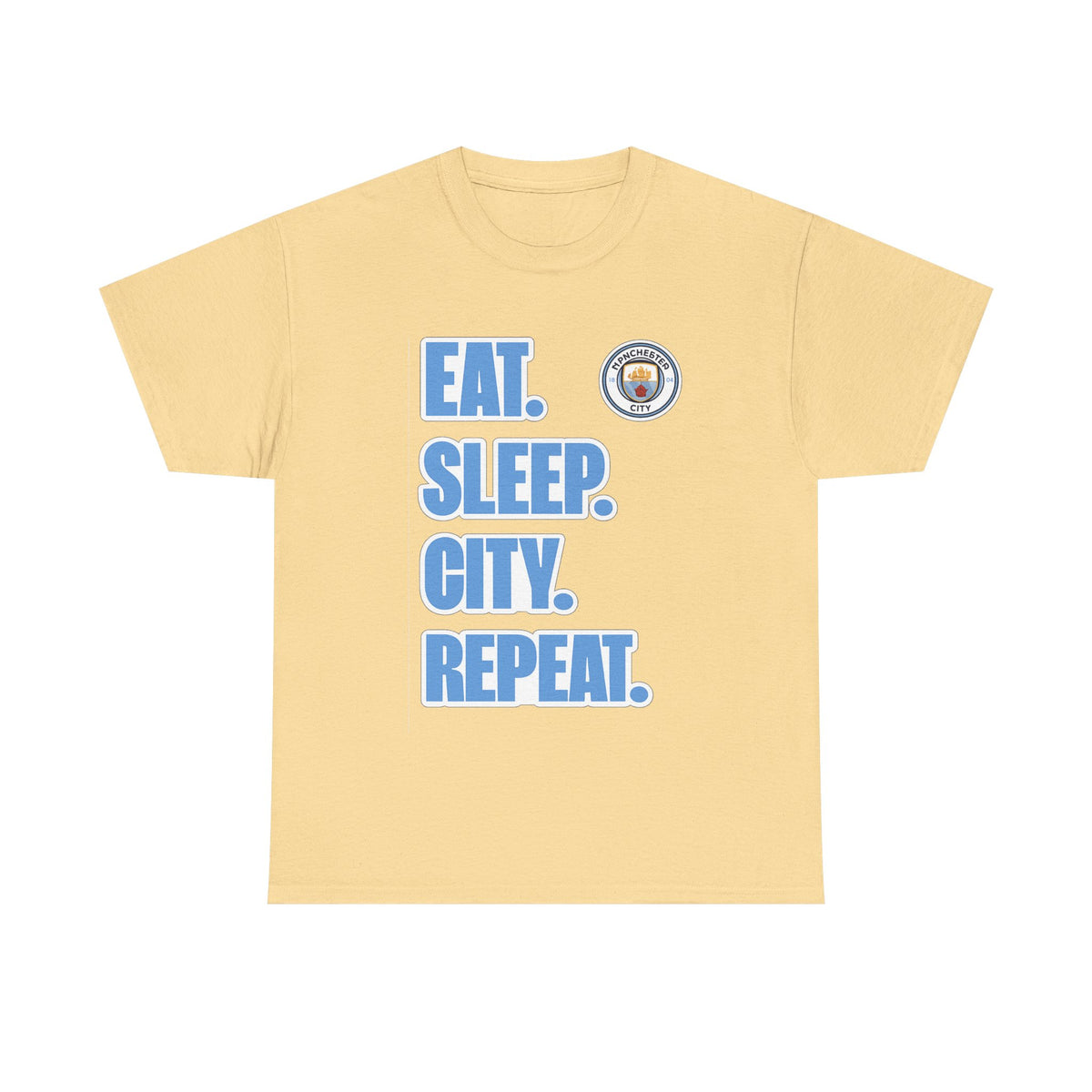 Eat. Sleep. City. Repeat. T‑Shirt — Manchester City Fan Tee