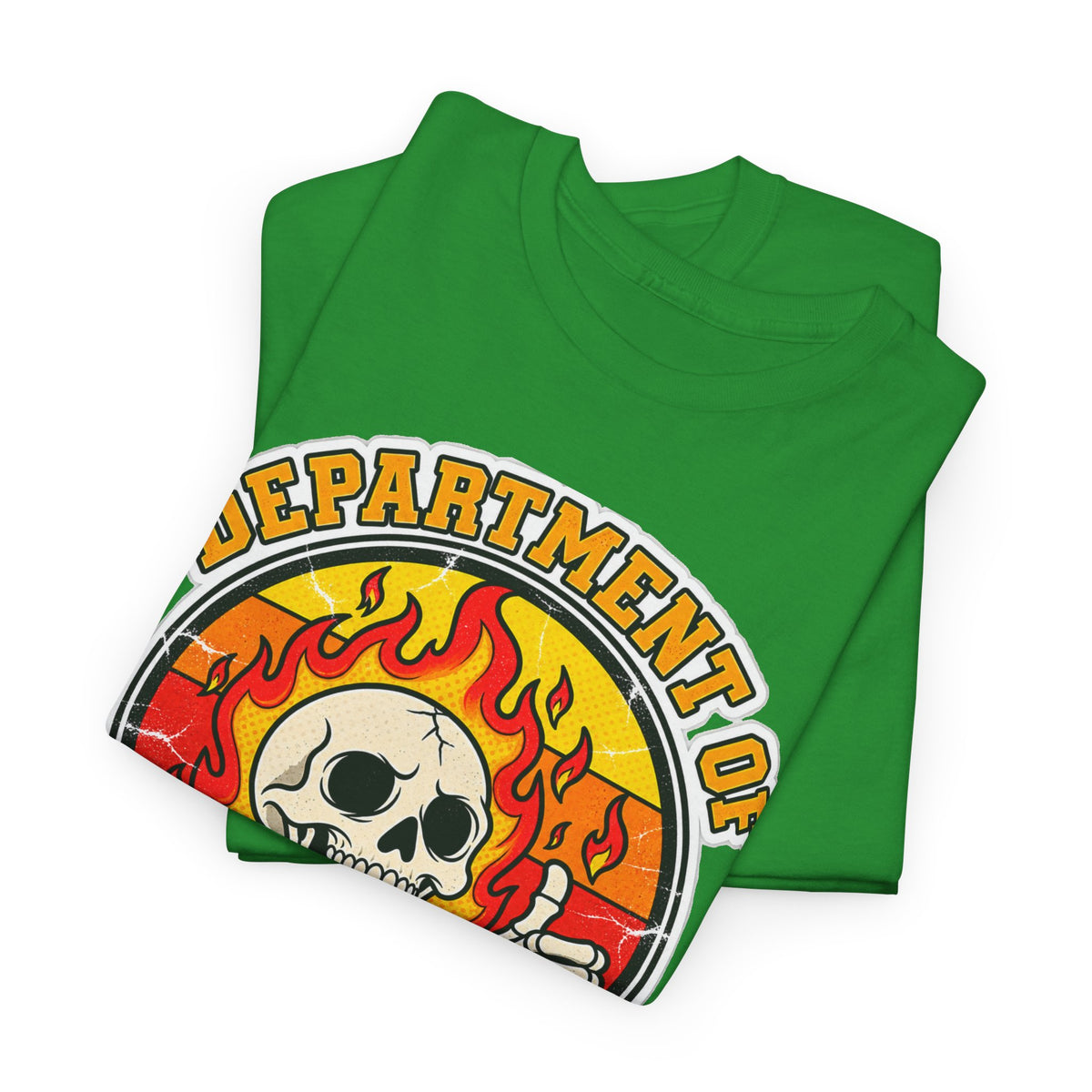 Department of Bad Decisions Skull T-Shirt — Retro Flaming Thumbs-Up Graphic Tee