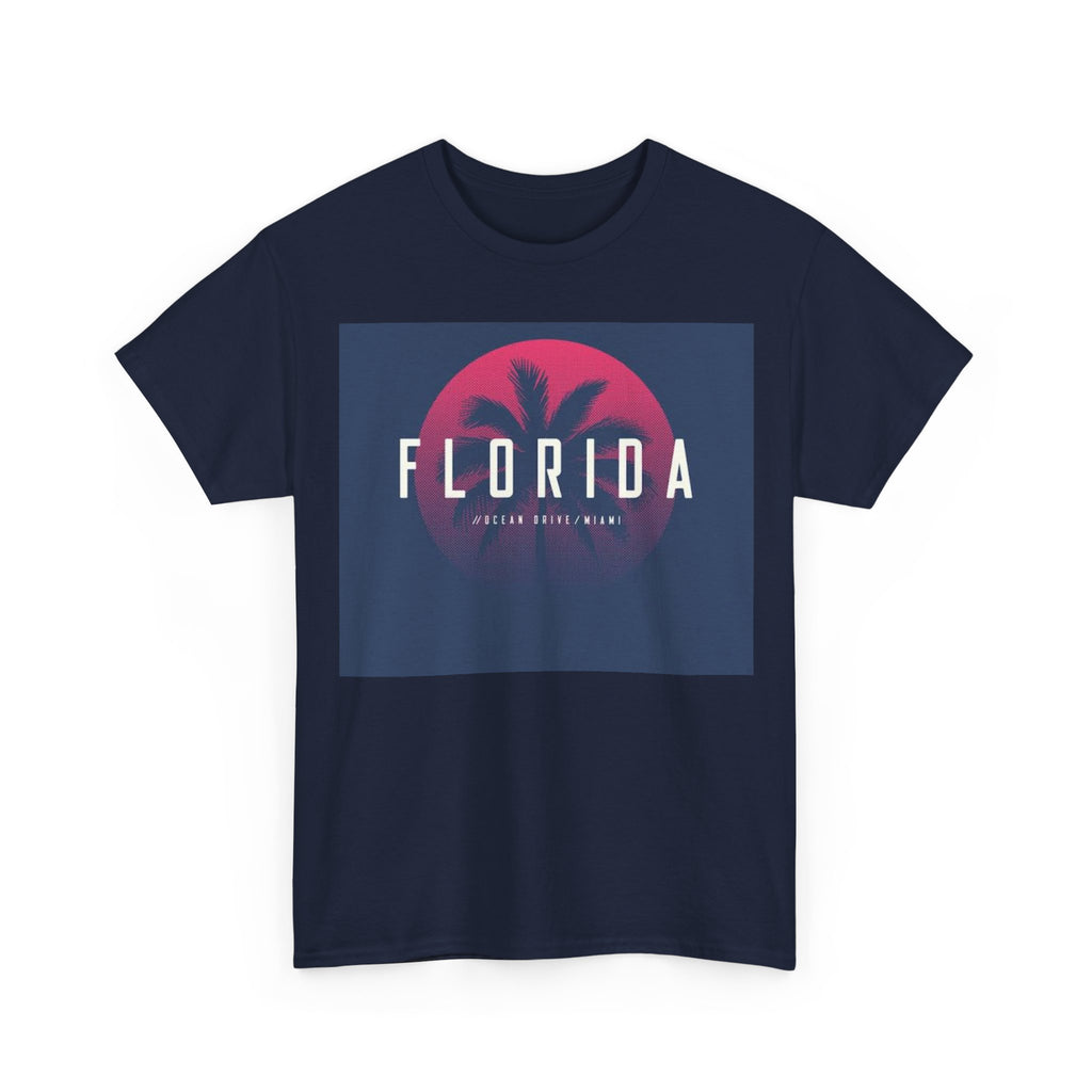 Florida Sunset Palm T-Shirt — Retro Beach Vacation Tee