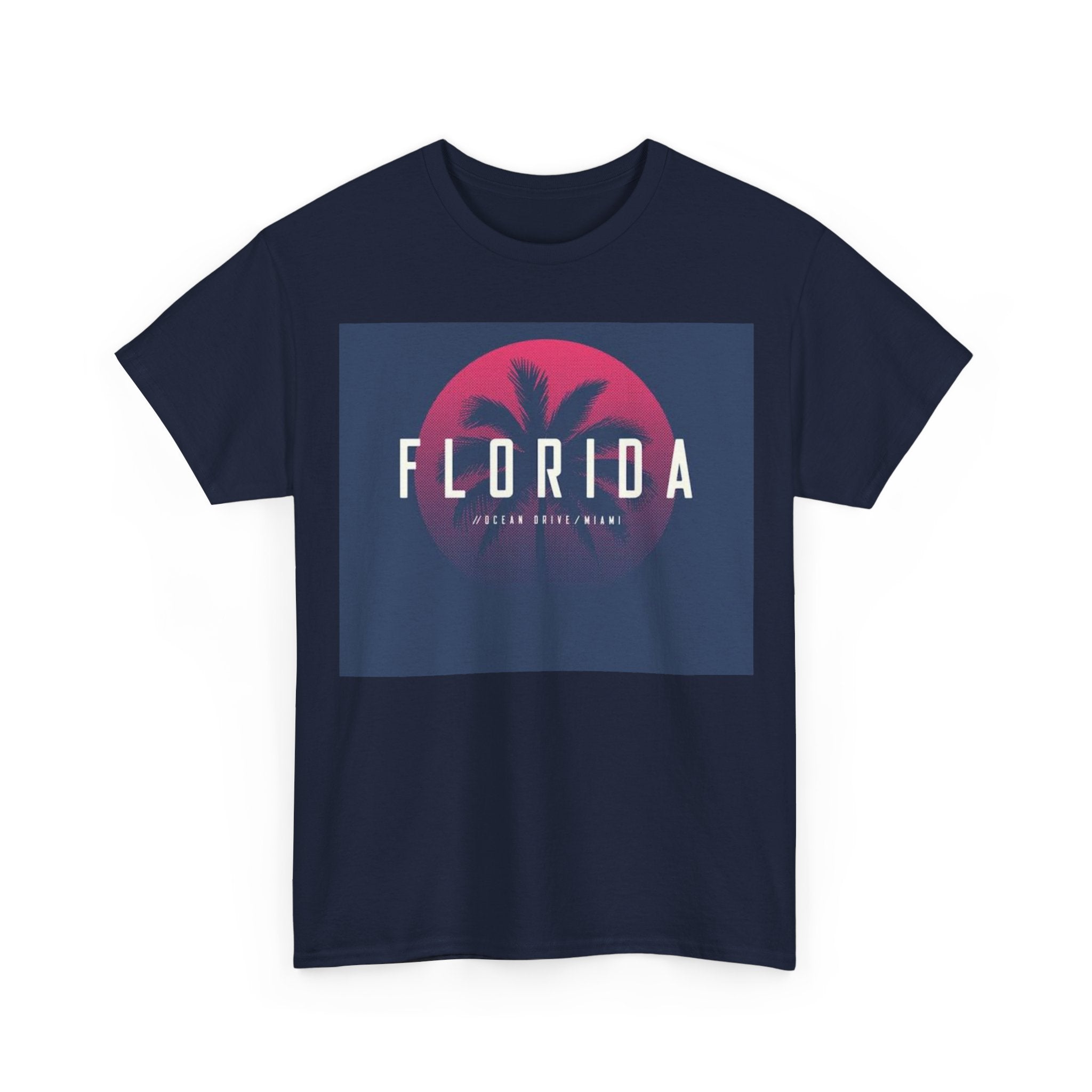 Florida Sunset Palm T-Shirt — Retro Beach Vacation Tee