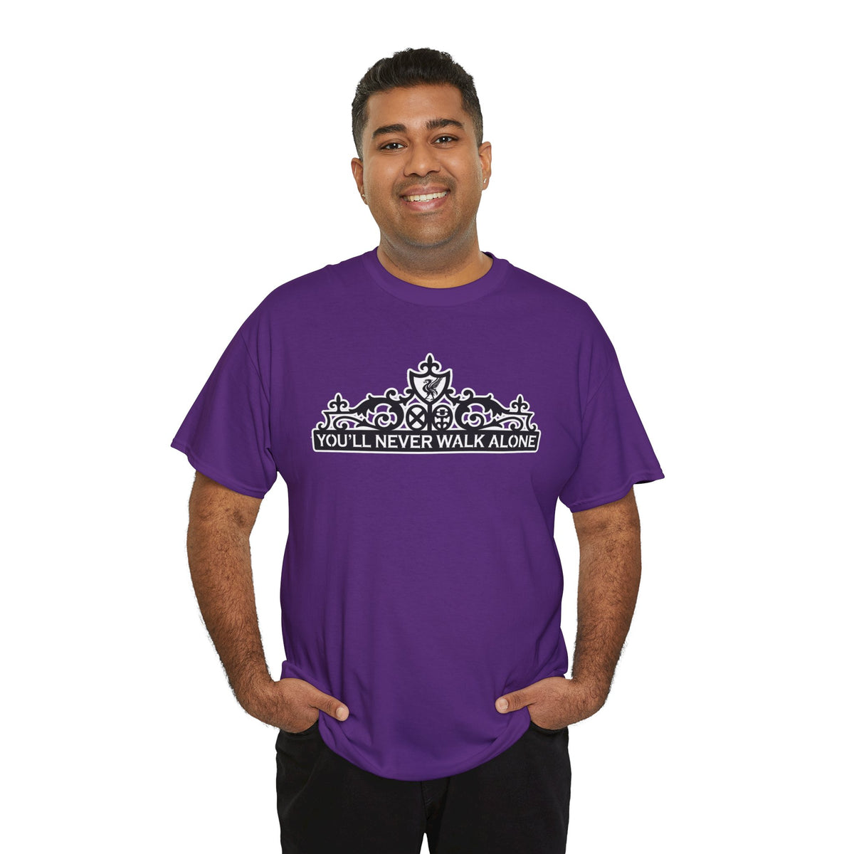 You'll Never Walk Alone T‑Shirt — Liverpool FC Crest Cotton Tee