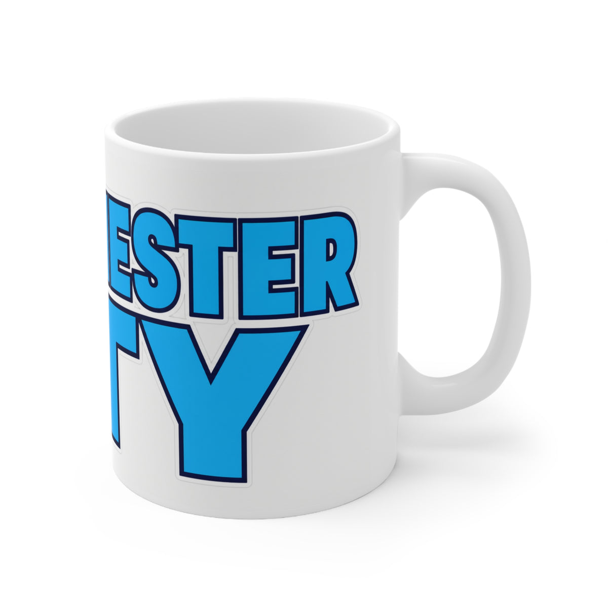 Manchester City Ceramic Coffee Mug - Bold Blue Football Fan Cup (11oz & 15oz)