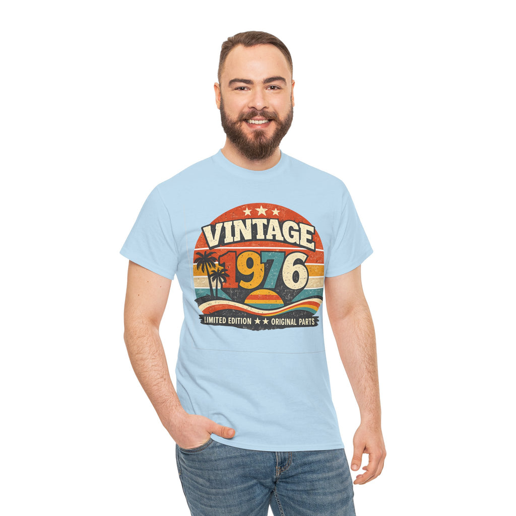 Vintage 1976 T-Shirt — Retro Beach Graphic "Vintage 1976" Birthday Tee