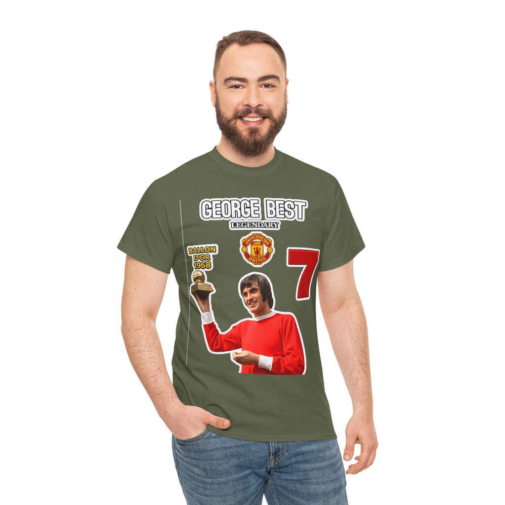 George Best Manchester United #7 Vintage Soccer T-Shirt – Ballon d'Or Tribute