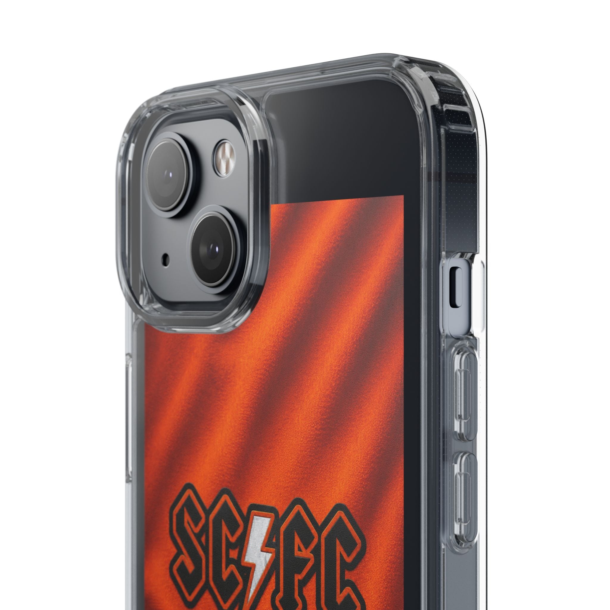 Salford CIty Inspired Phone Case — 'SCFC Back in Orange' Clear Protective Cover