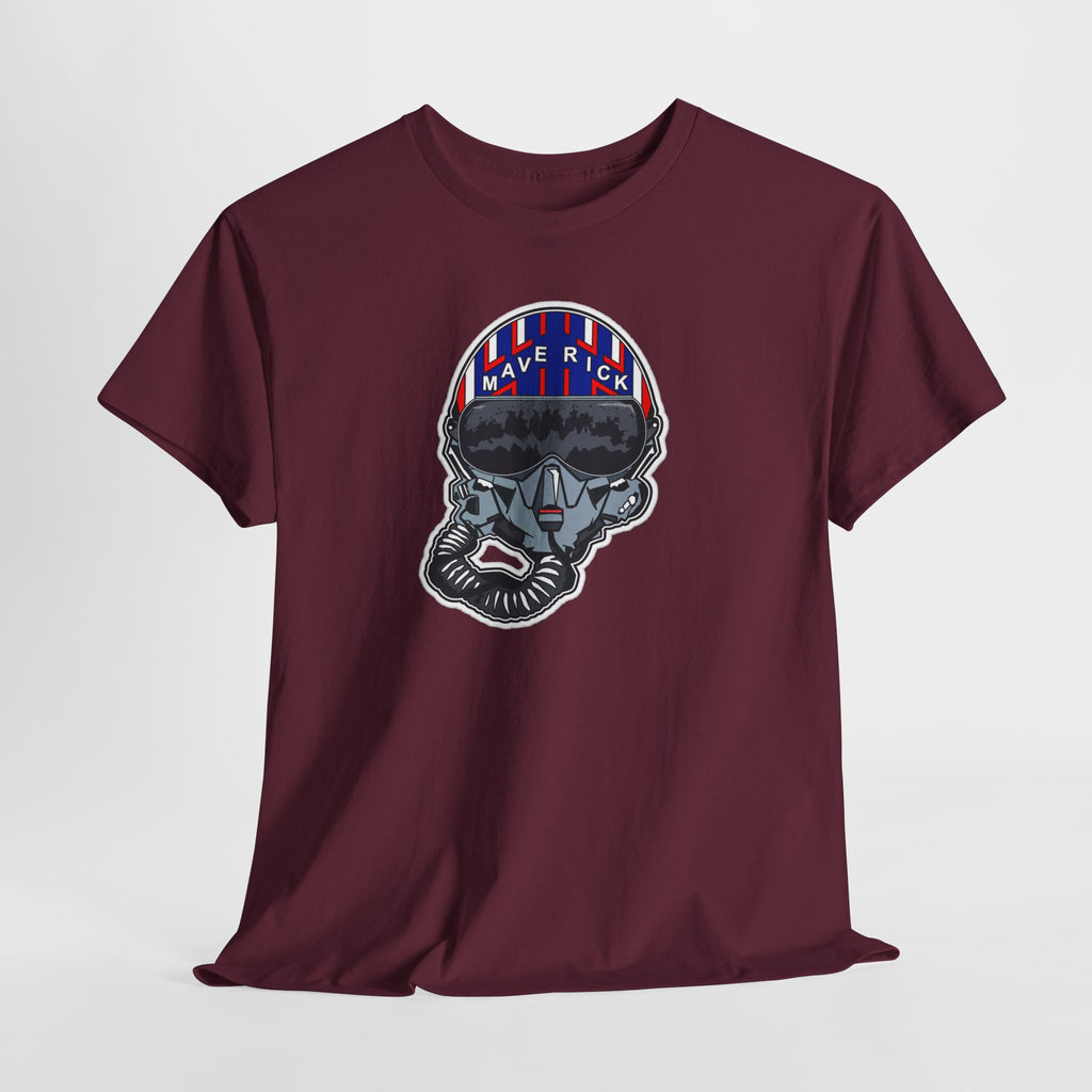 Skull Pilgrim Tee — Retro Striped 'Maverick' Helmet Graphic Shirt