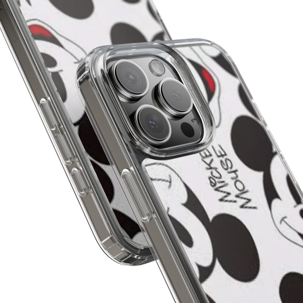 Mickey Mouse Clear Phone Case – Retro Cartoon Pattern Clear Case