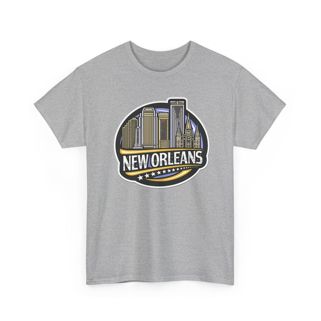 New Orleans Skyline Cotton T-Shirt — City Badge Tee