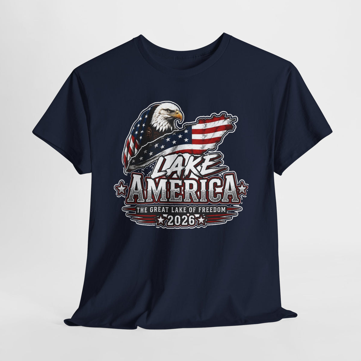 Lake America 2026 Eagle Flag Cotton T-Shirt