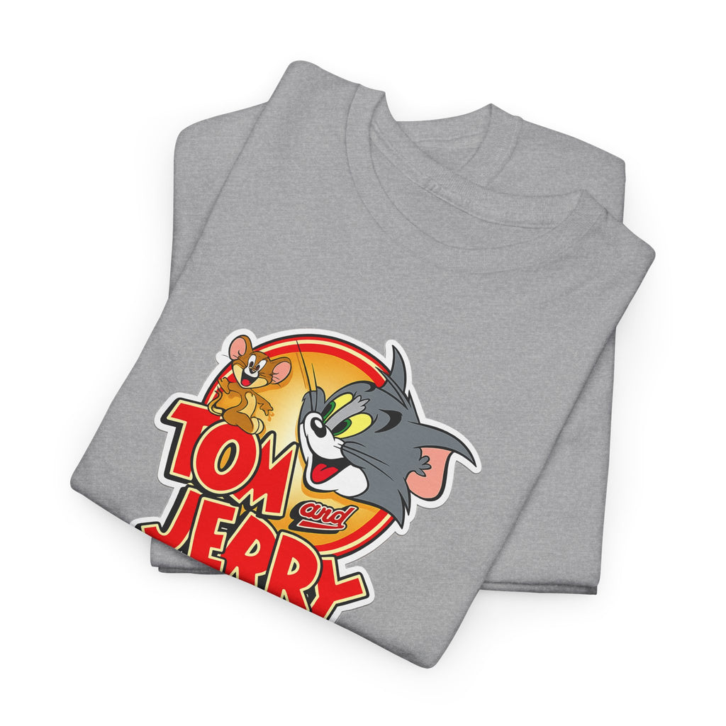 Tom & Jerry Retro Logo Cotton Tee — Classic Cartoon Graphic T-Shirt