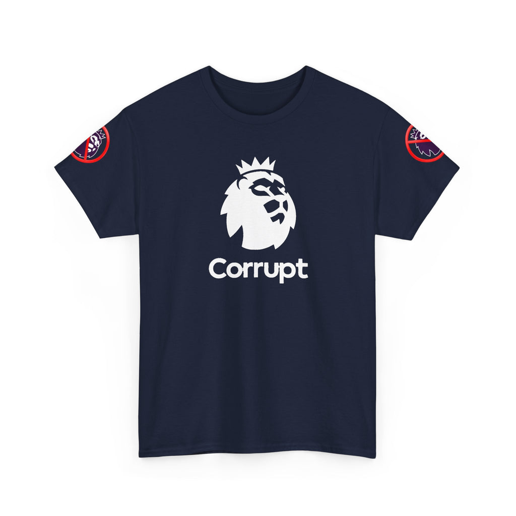 Premier League Corrupt Lion Cotton Tee — Satirical Graphic T-Shirt