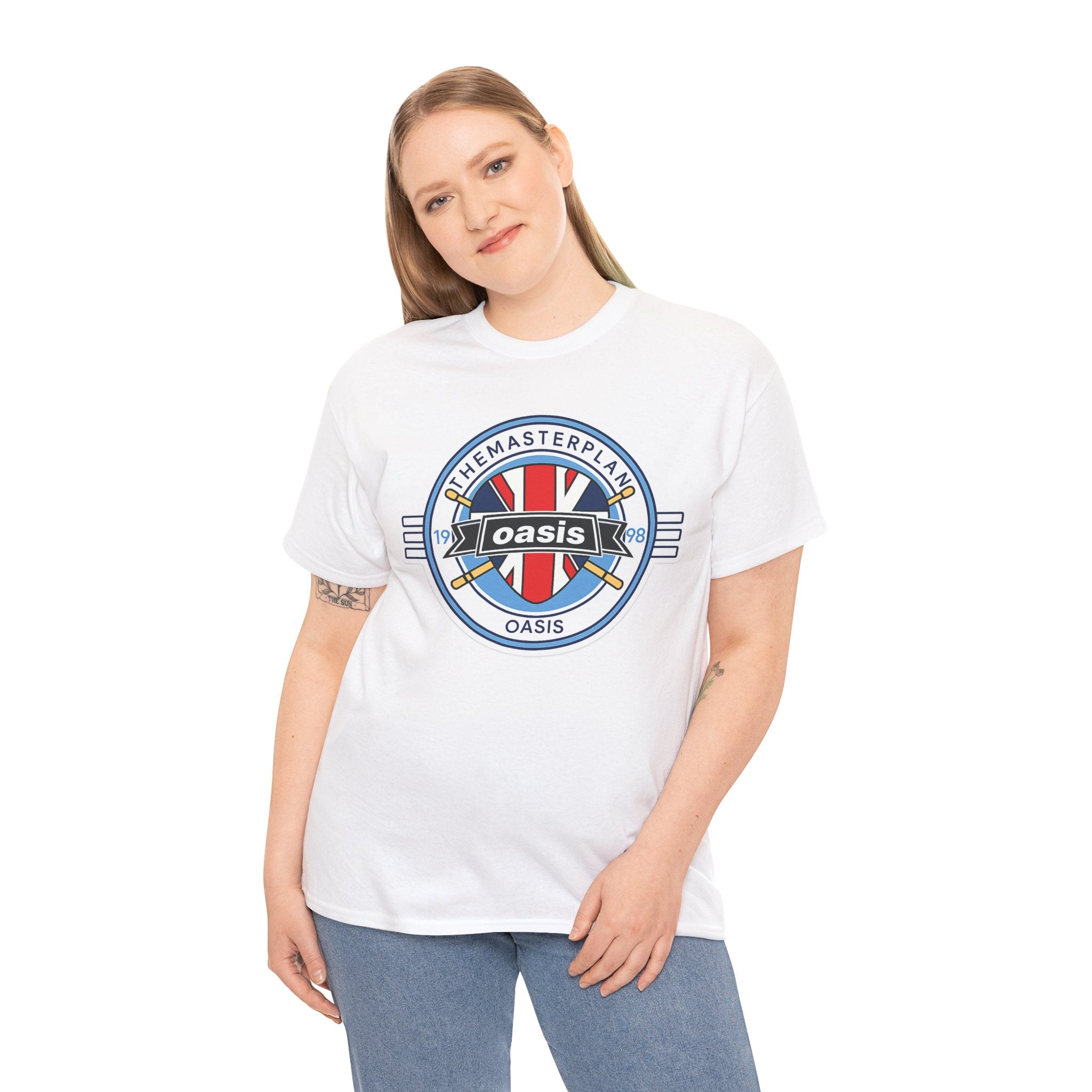 Oasis Union Jack Band Tee – Retro Rock Logo T-Shirt