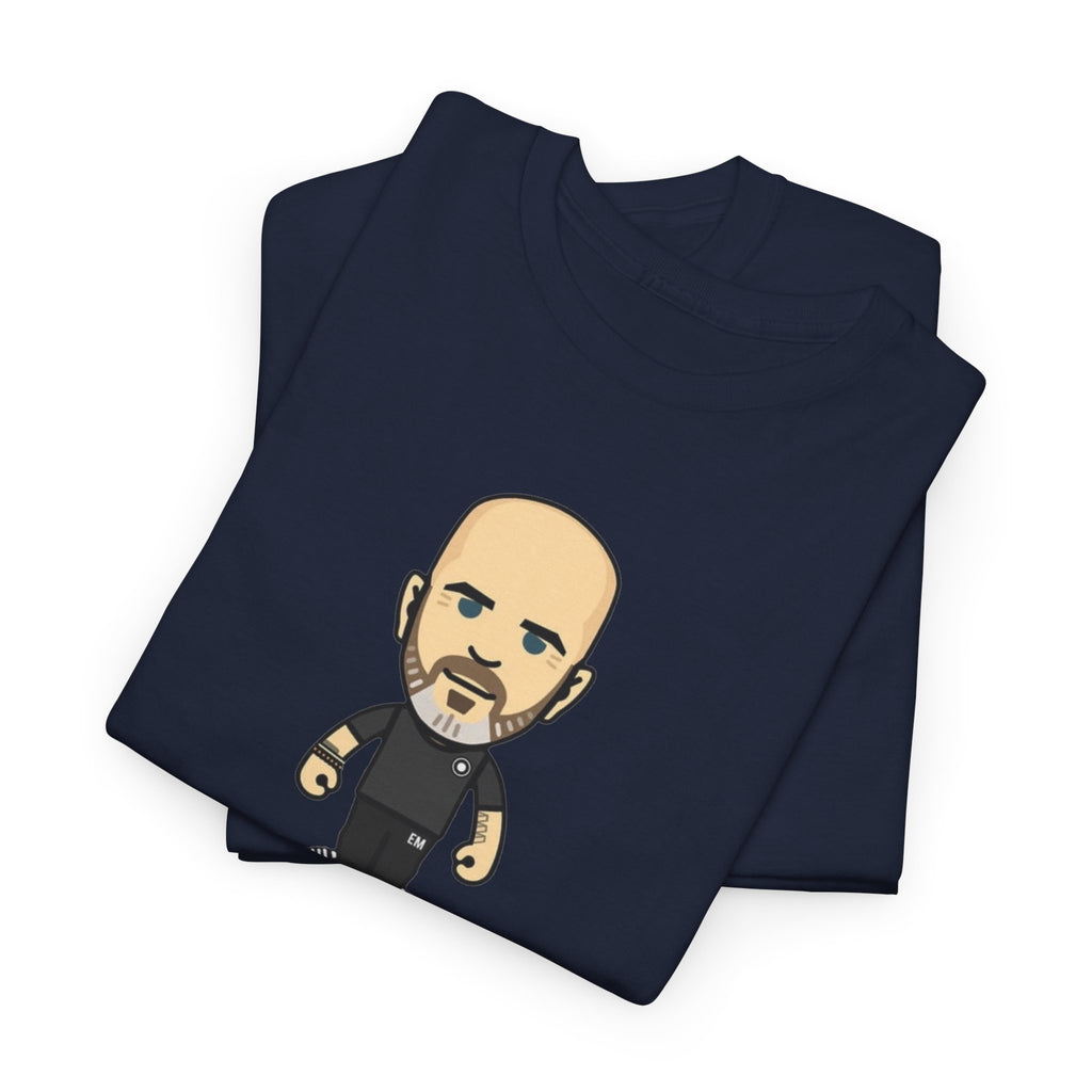Enzo Maresca Manchester City Character Graphic Cartoon Cotton T-shirt / Tee