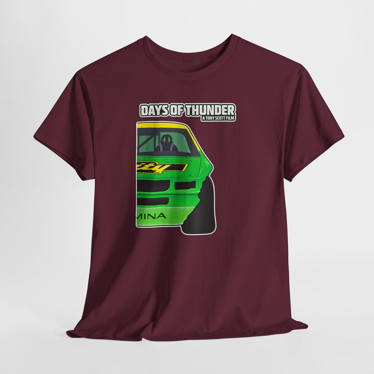 Days of Thunder Racing Car T‑Shirt — Retro Green Muscle Car Tee
