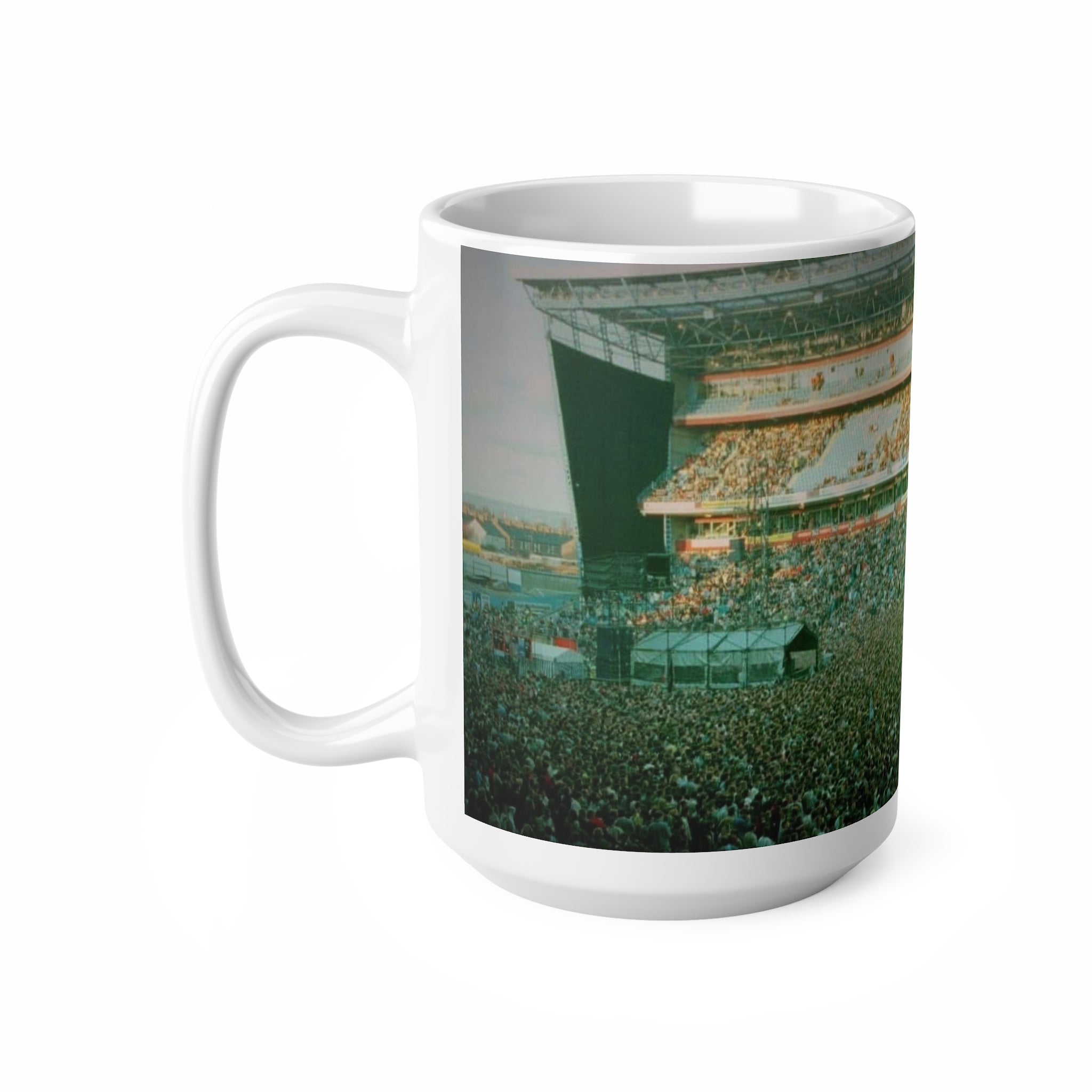 Oasis at Maine Road Stadium Concert Crowd Photo Mug — Vintage Live Music Coffee Cup (11oz & 15oz)