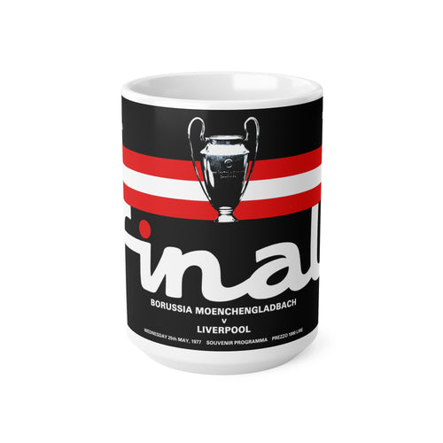 1977 European Cup Final Programme Cover Inspired Coffee Mug — Ceramic Cup (11oz/15oz)