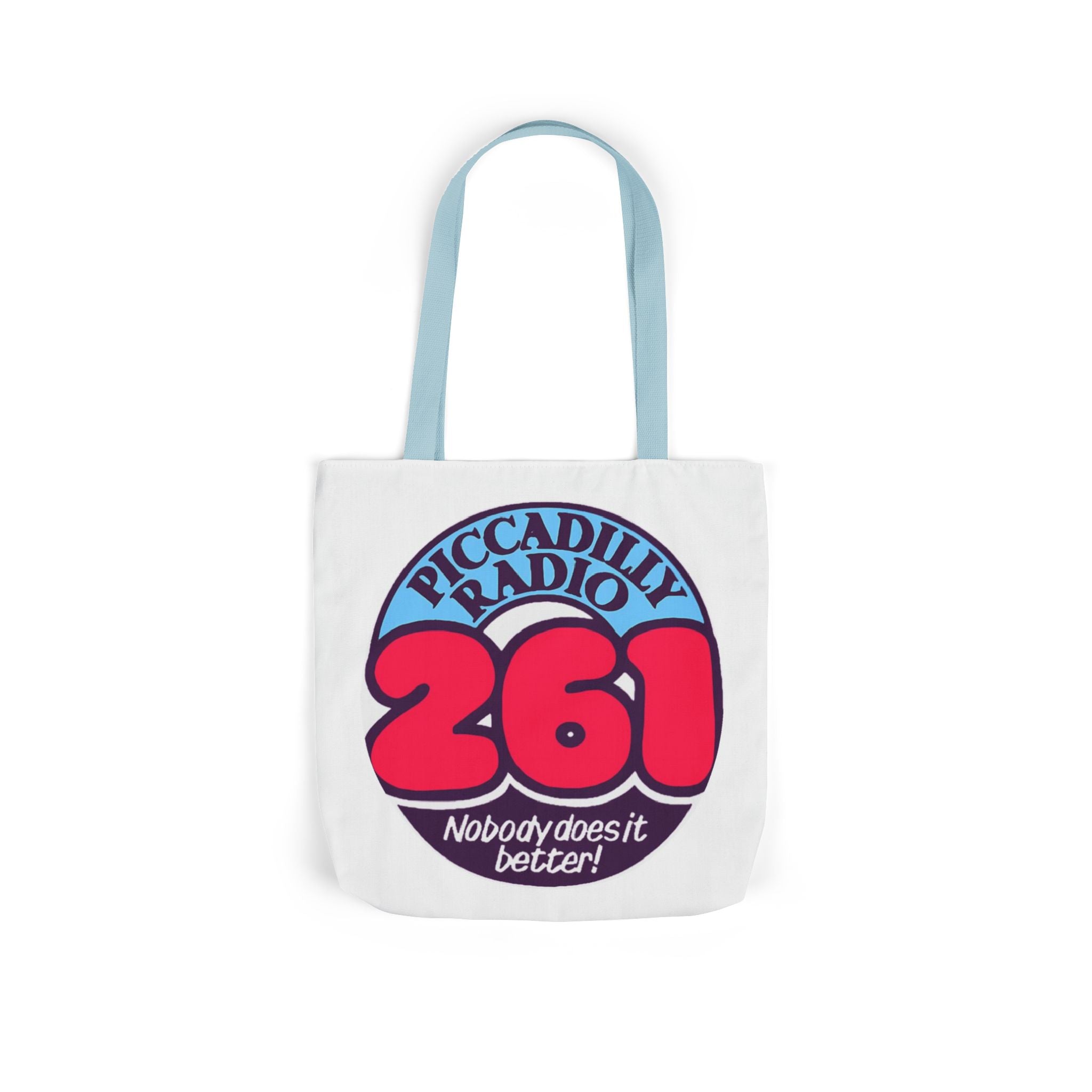 Tote Bag — Retro 'Piccadilly Radio 261' Vintage Logo Canvas Tote