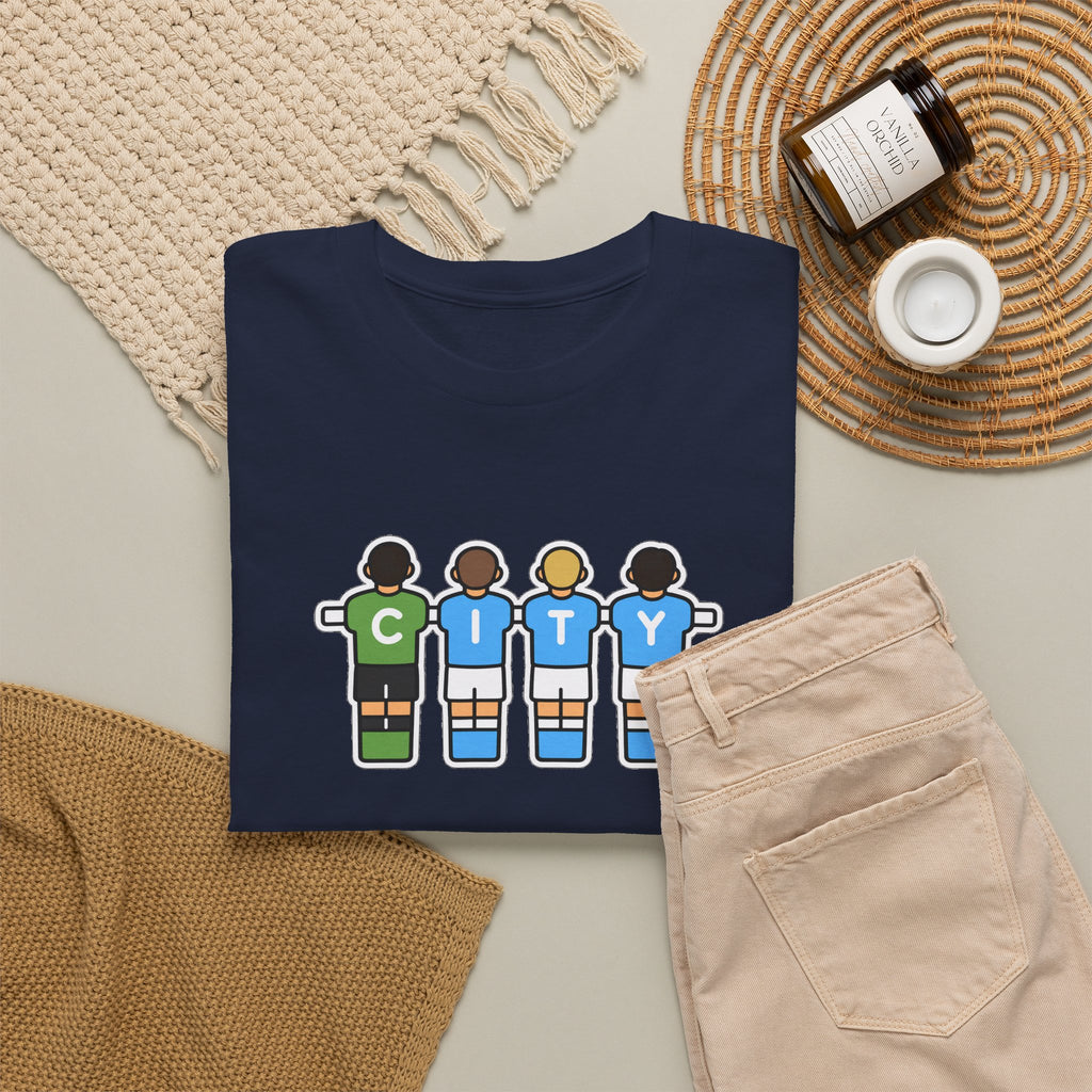 City Soccer Team Tee — Retro Foosball Players Graphic T-Shirt