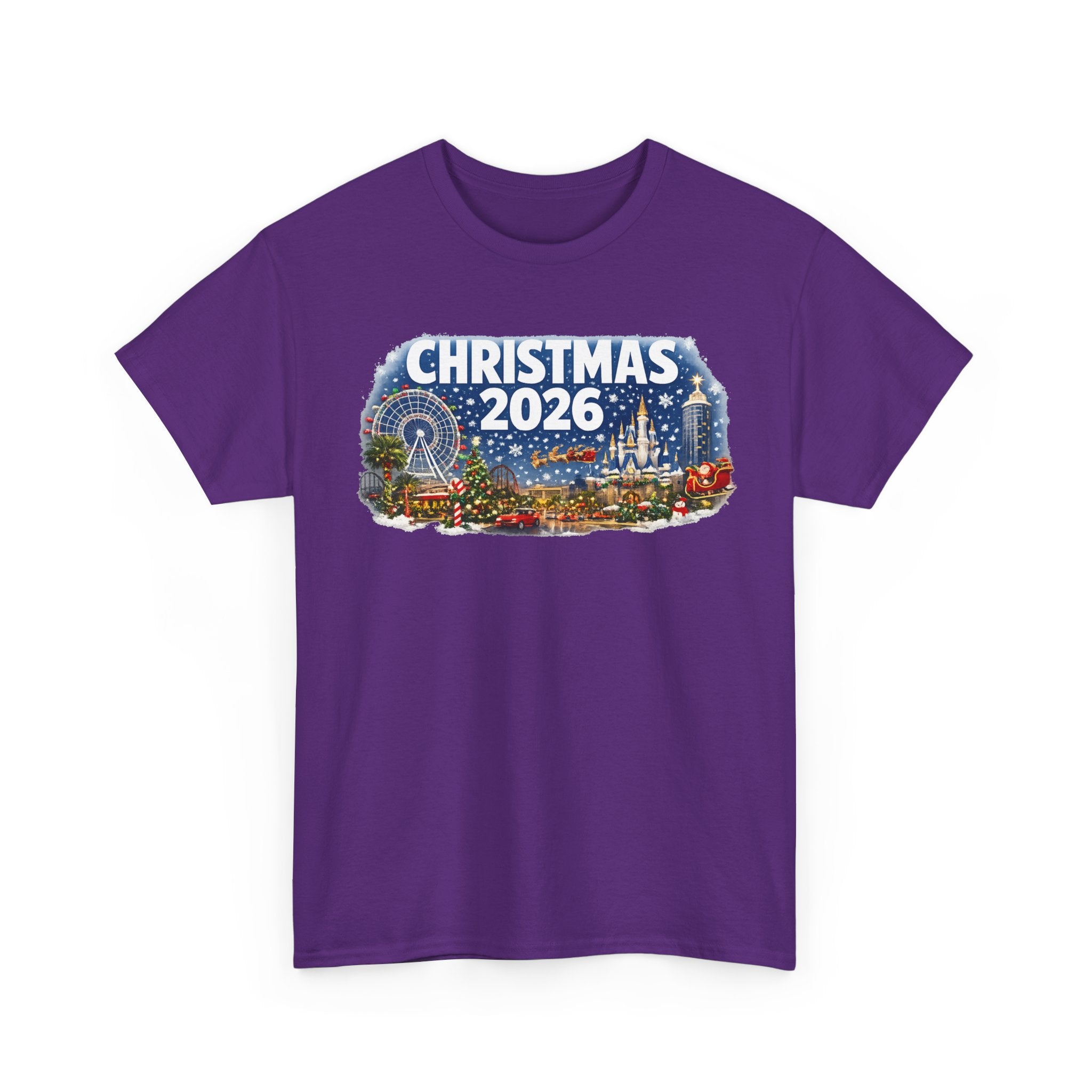 Christmas 2026 Holiday Tee — Festive Winter Village Graphic T-Shirt