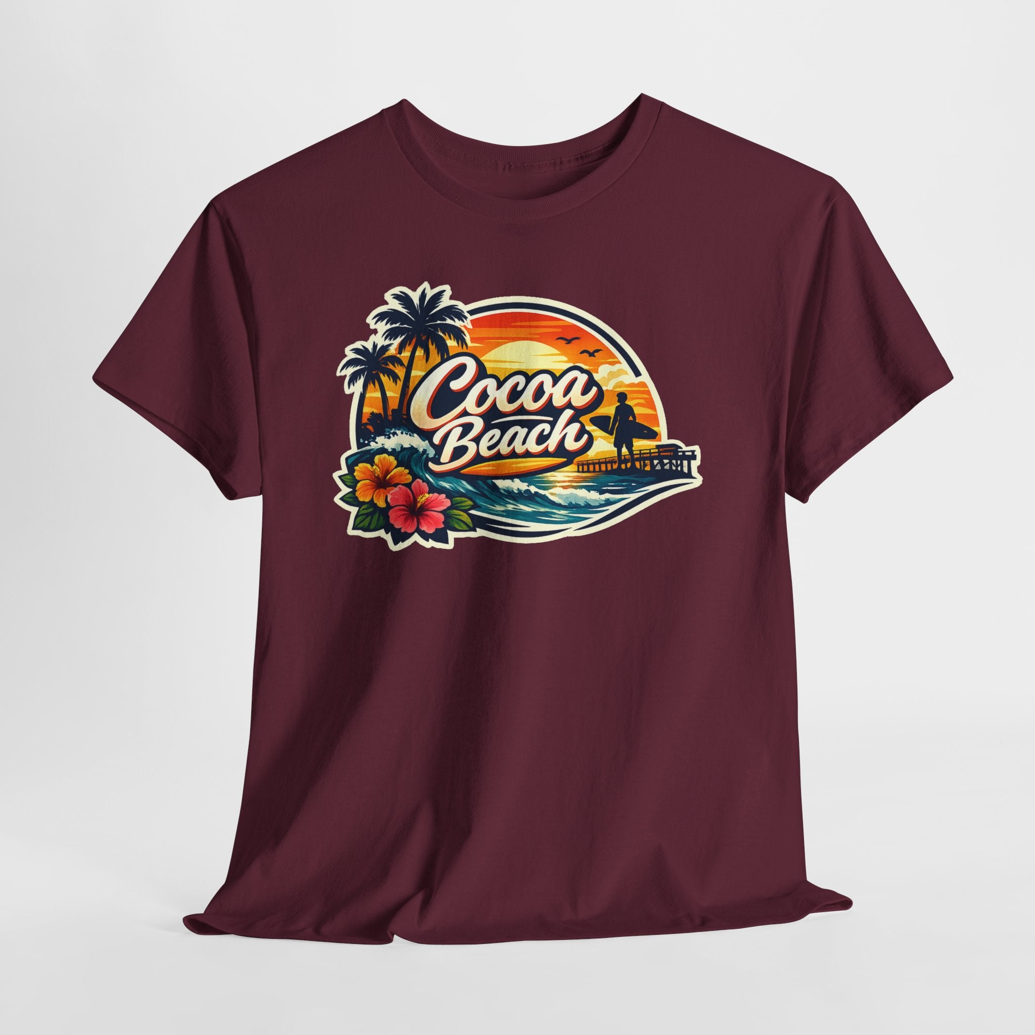 Cocoa Beach Vintage Sunset T-Shirt