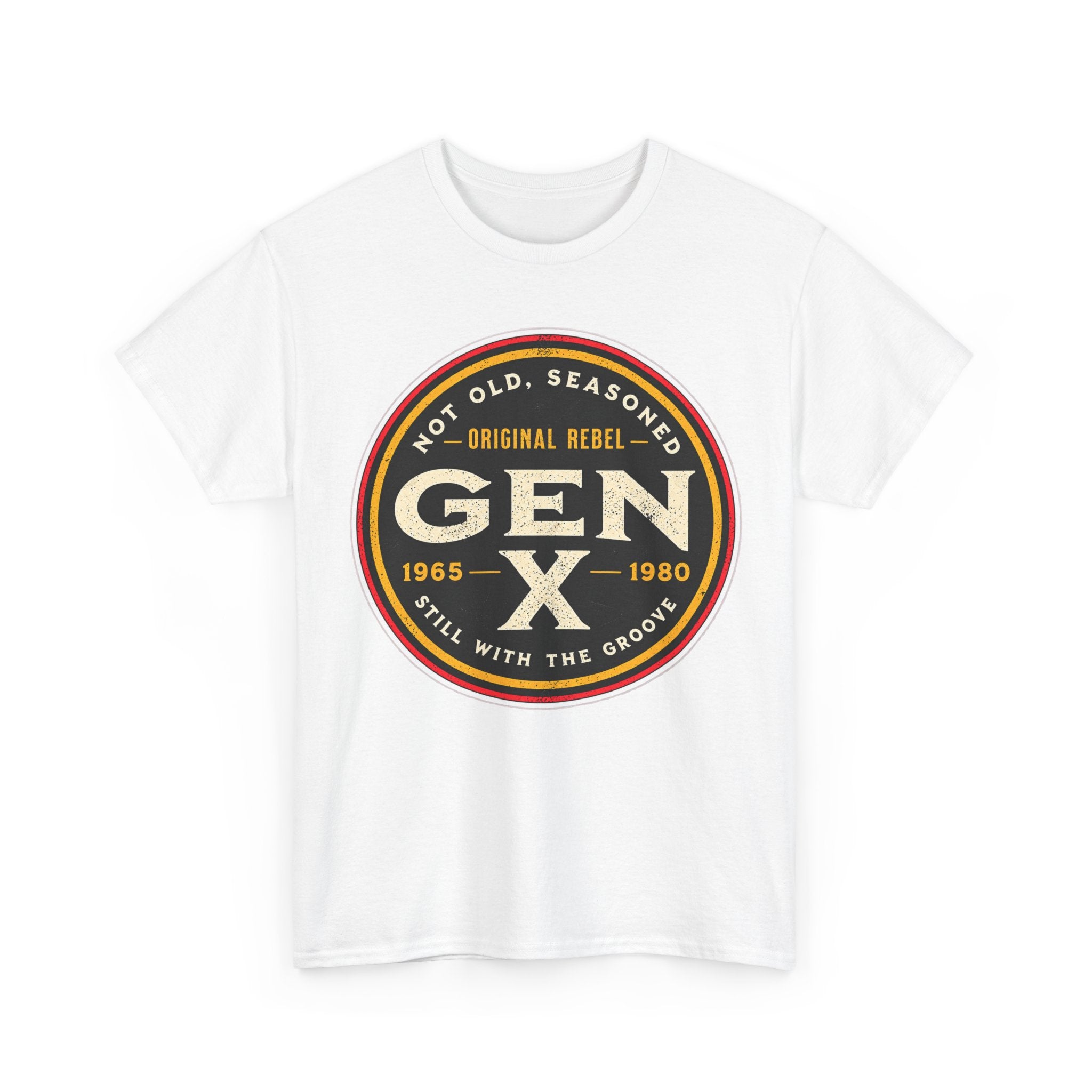 Gen X Tee - 'Not Old, Seasoned' Vintage Rebel Graphic T-Shirt (1965-1980)