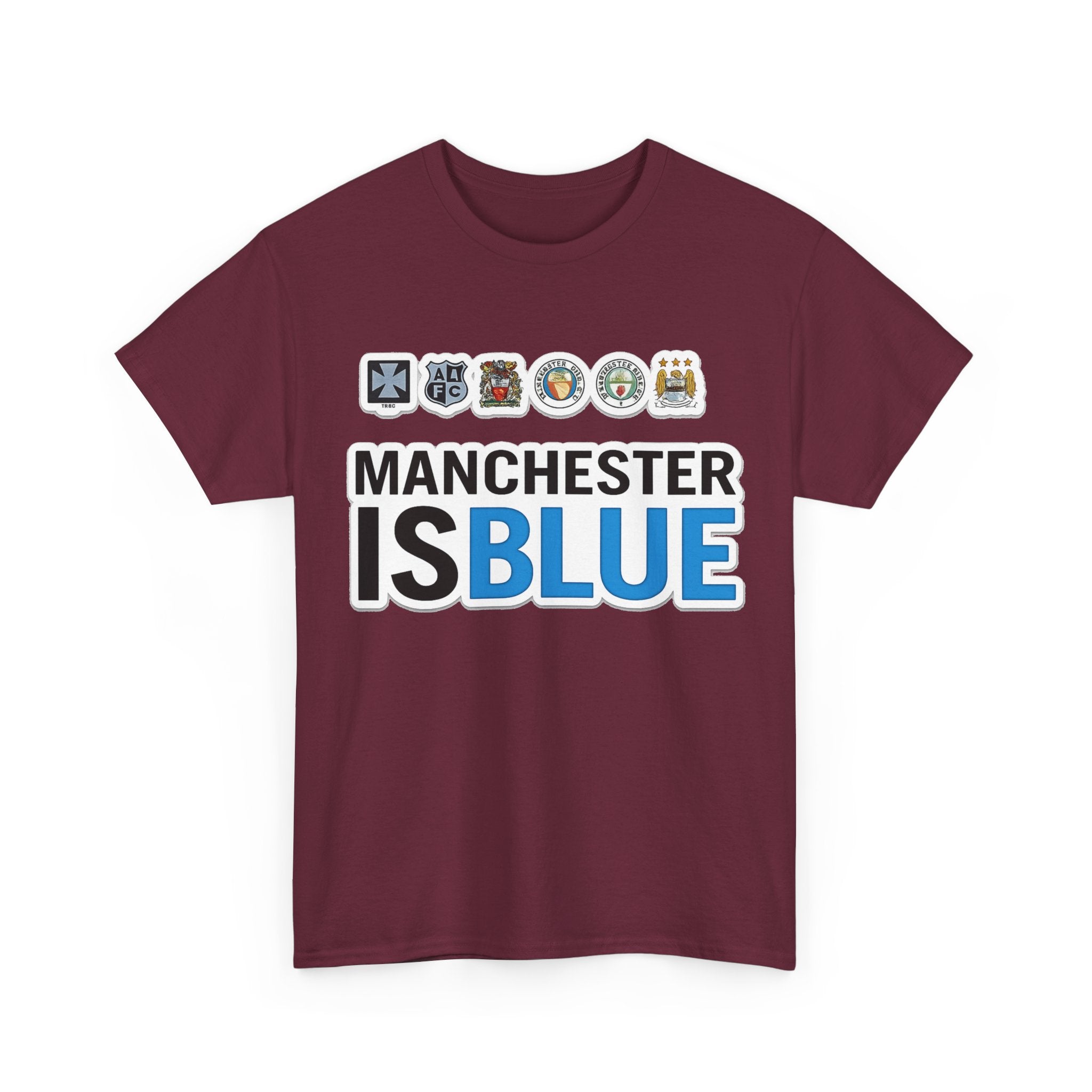 Manchester Is Blue Tee — Manchester City Supporter T-Shirt