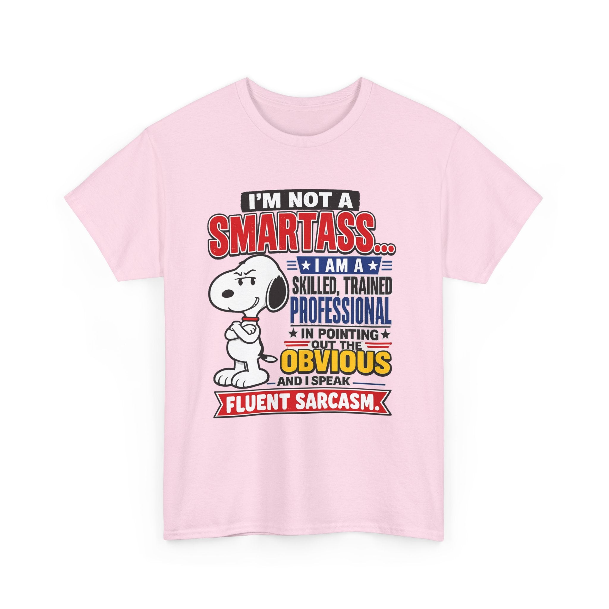 Snoopy Sarcasm T-Shirt – “I’m Not a Smartass… I Speak Fluent Sarcasm” Graphic Tee
