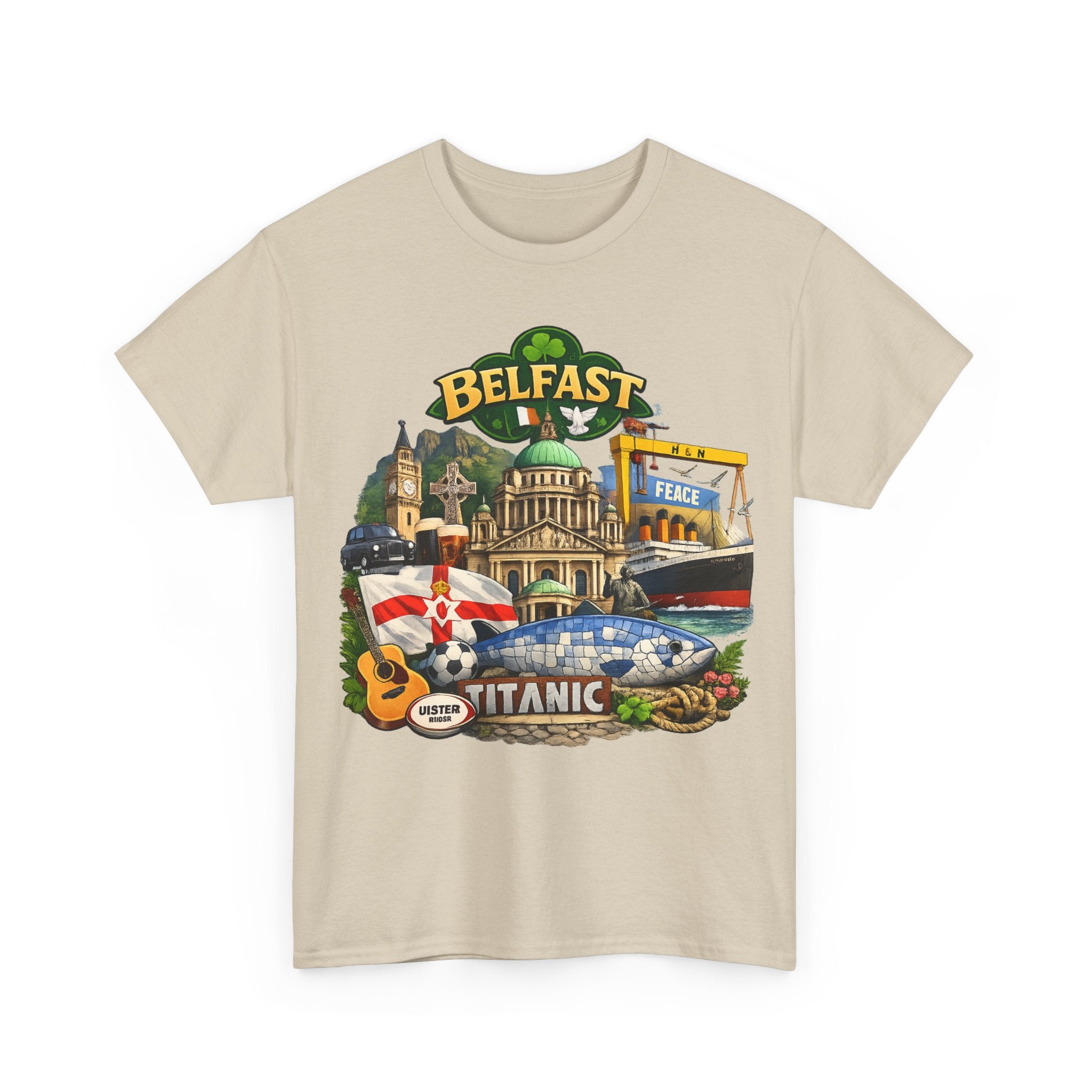 Belfast Collage T-Shirt – Titanic & City Landmarks Souvenir Tee