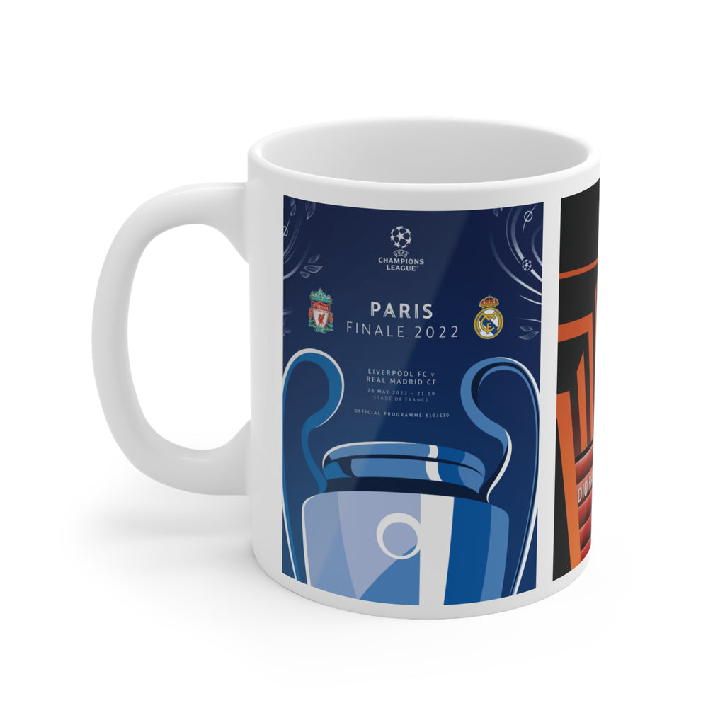 2022 UEFA Finals Programme Covers Inspired Ceramic Coffee Mug