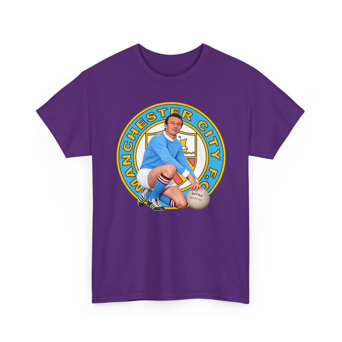 Mike Summerbee Manchester City Legend Retro Player Soccer T-Shirt