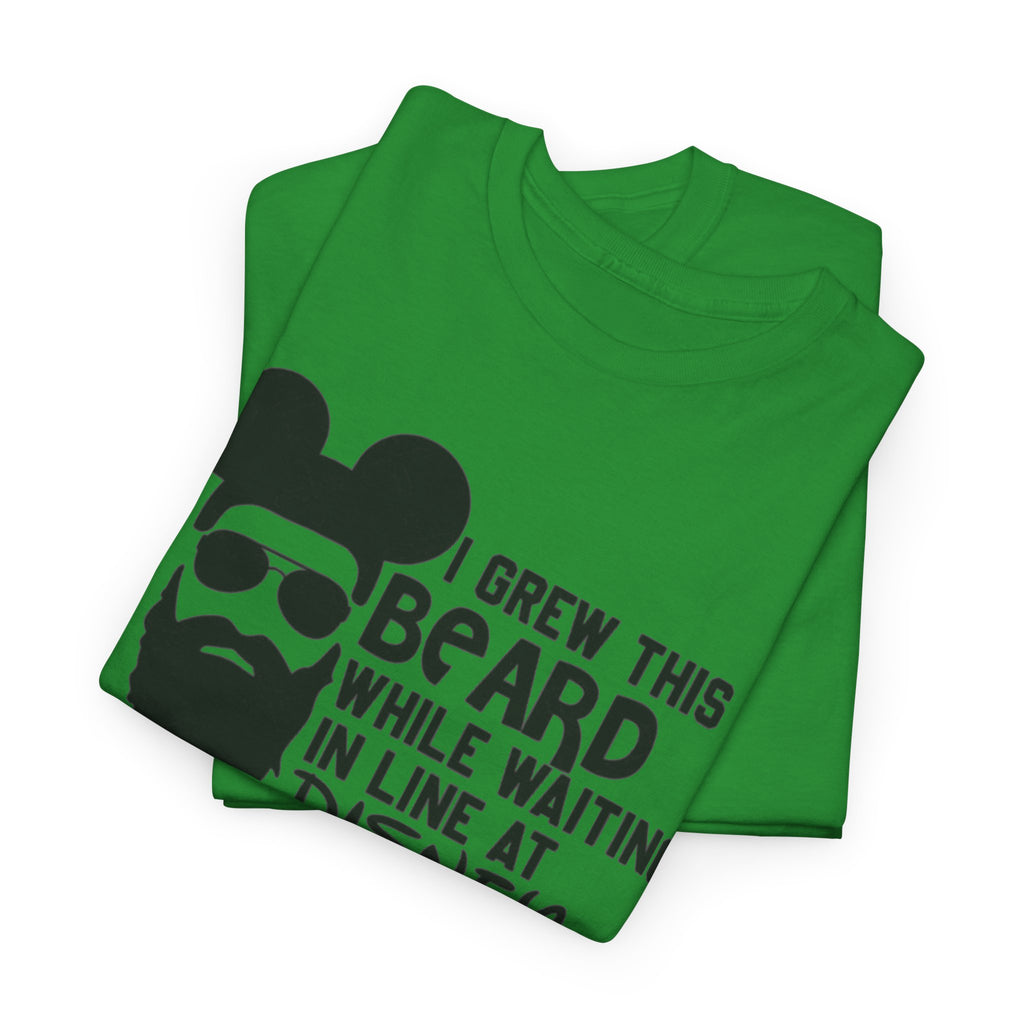 Beard While Waiting Tee – "I Grew This Beard While Waiting In Line At Disney" Funny Disney Dad T-Shirt