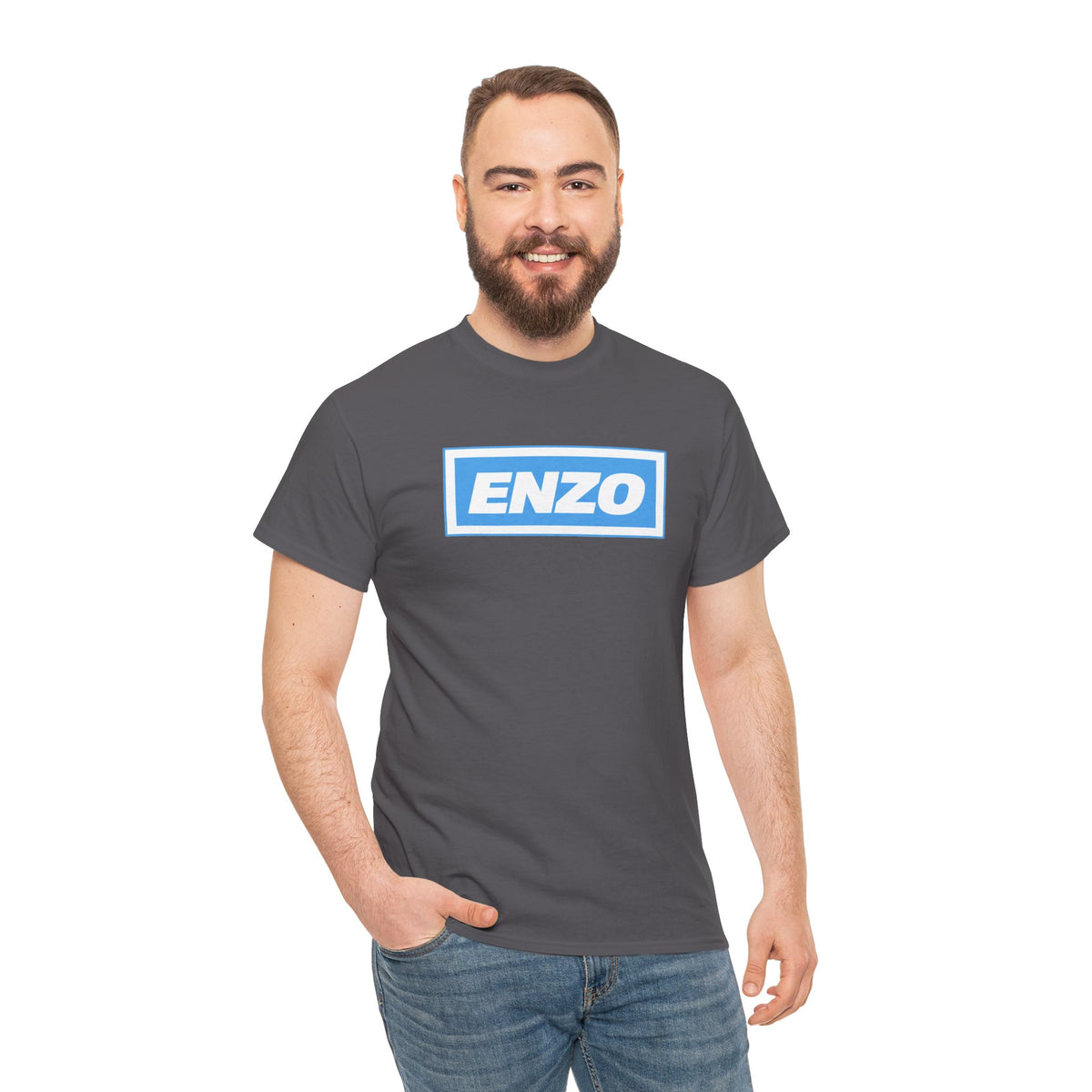 Enzo Man City Inspired Logo Tee — Classic Box-Logo Graphic T-Shirt