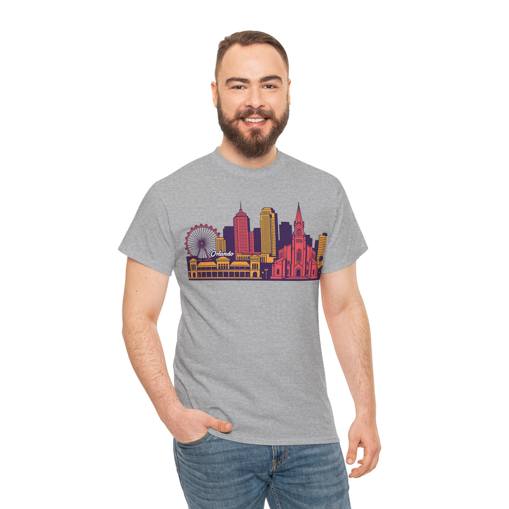 Orlando City Skyline T-Shirt — Colorful Urban Landmark Graphic Tee