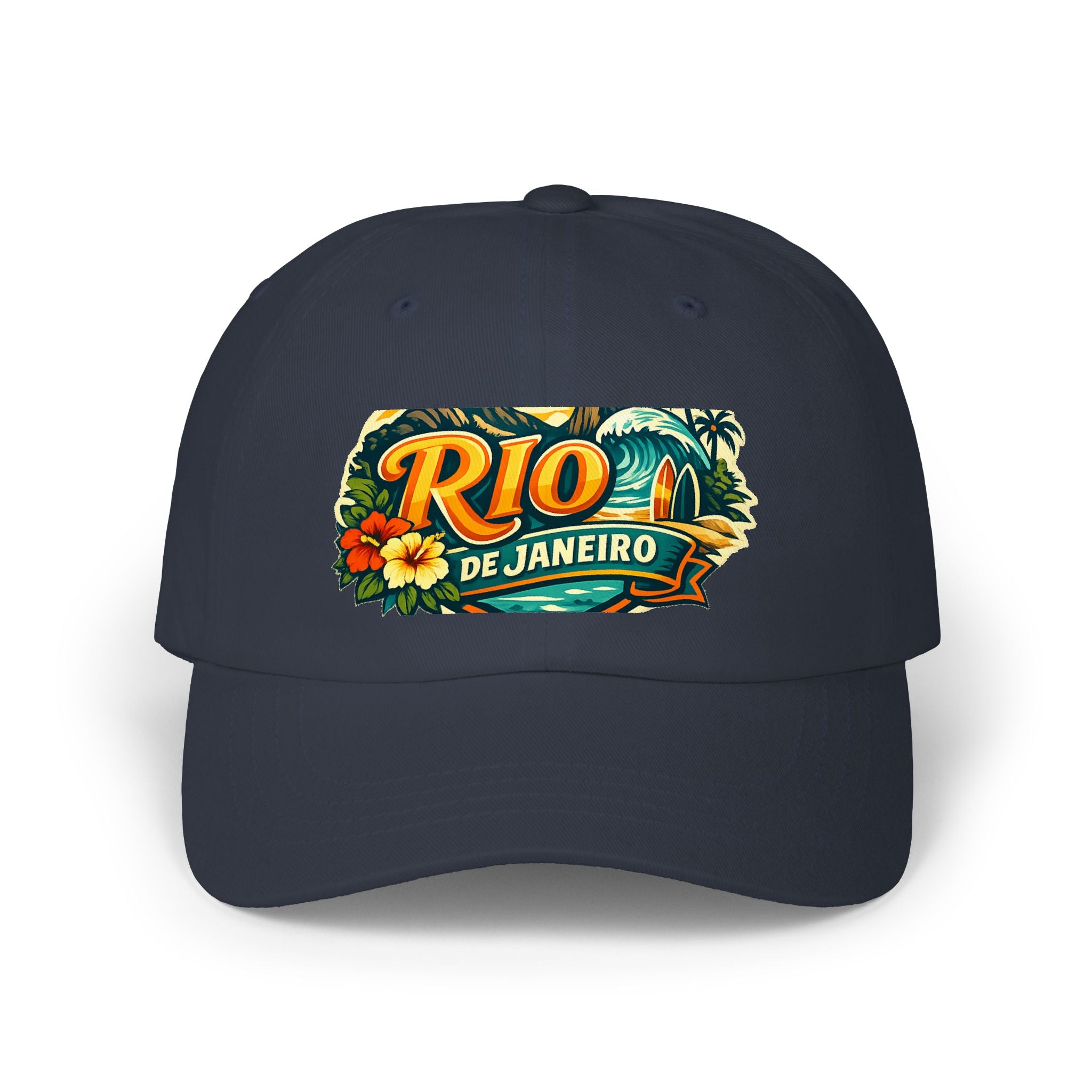 Rio de Janeiro Vintage Surf Dad Cap — Tropical Beach Hat