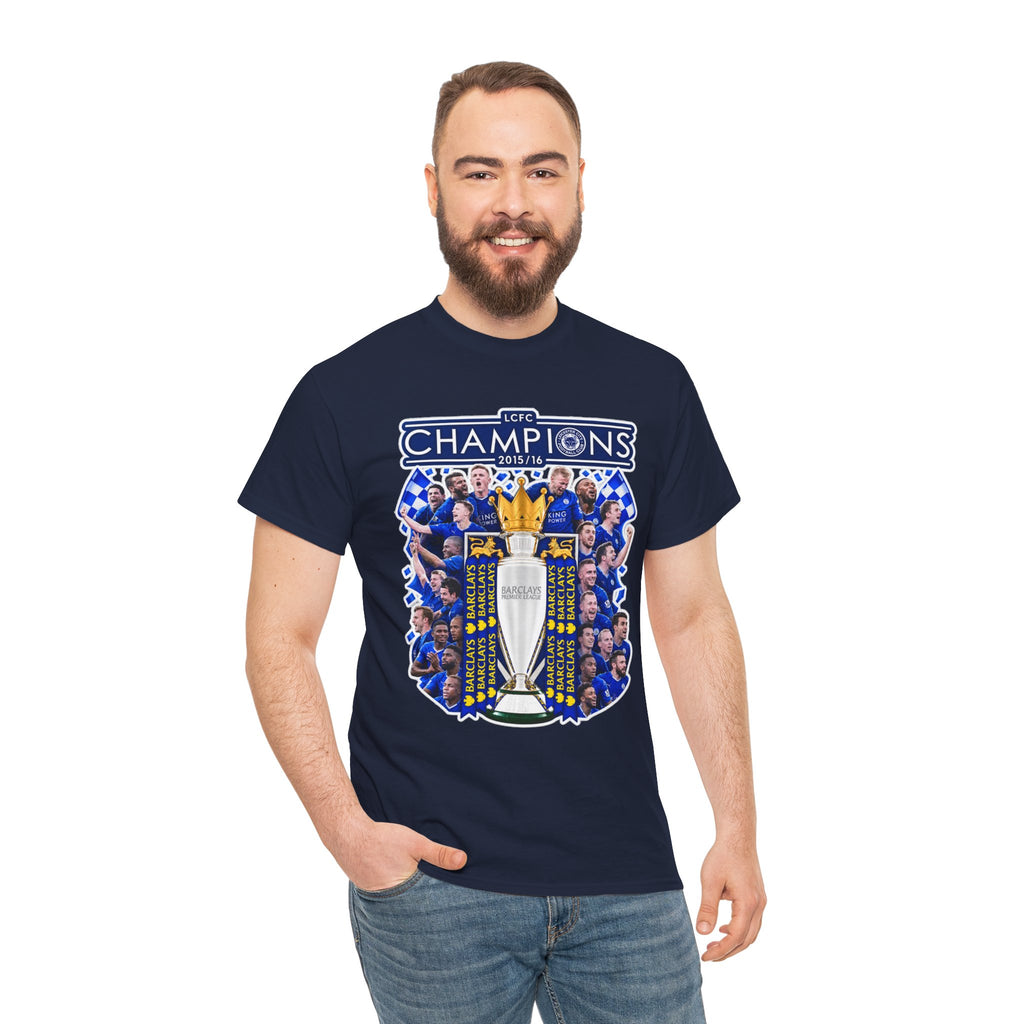 Leicester City 2015/2016 Champions Trophy Soccer T-Shirt — Team Victory Graphic Tee