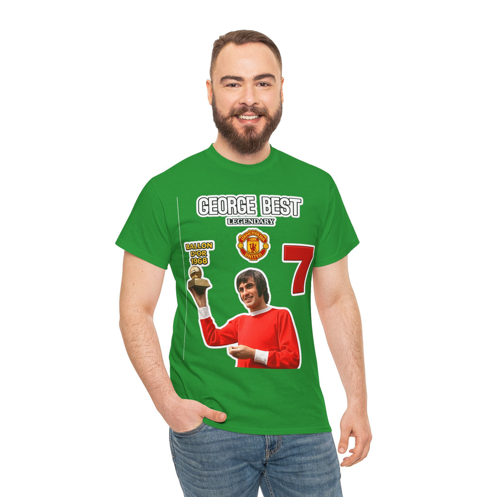 George Best Manchester United #7 Vintage Soccer T-Shirt – Ballon d'Or Tribute
