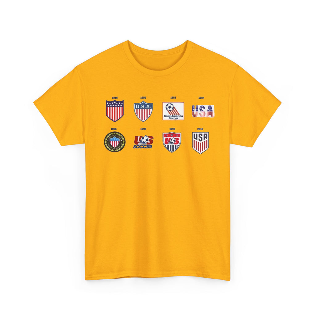 USA Soccer Logos Graphic Tee — Retro American Soccer Logo T‑Shirt