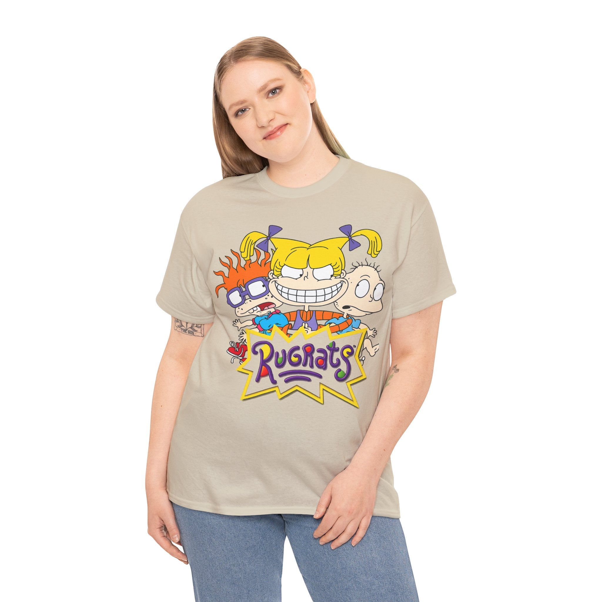 Rugrats Retro Cartoon Crewneck Tee — Colorful 90s Kids Character Design
