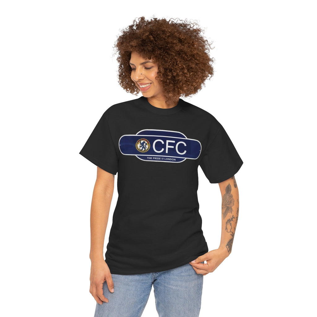 Chelsea Railway Sign Crest Logo T‑Shirt — Retro Football Badge Tee
