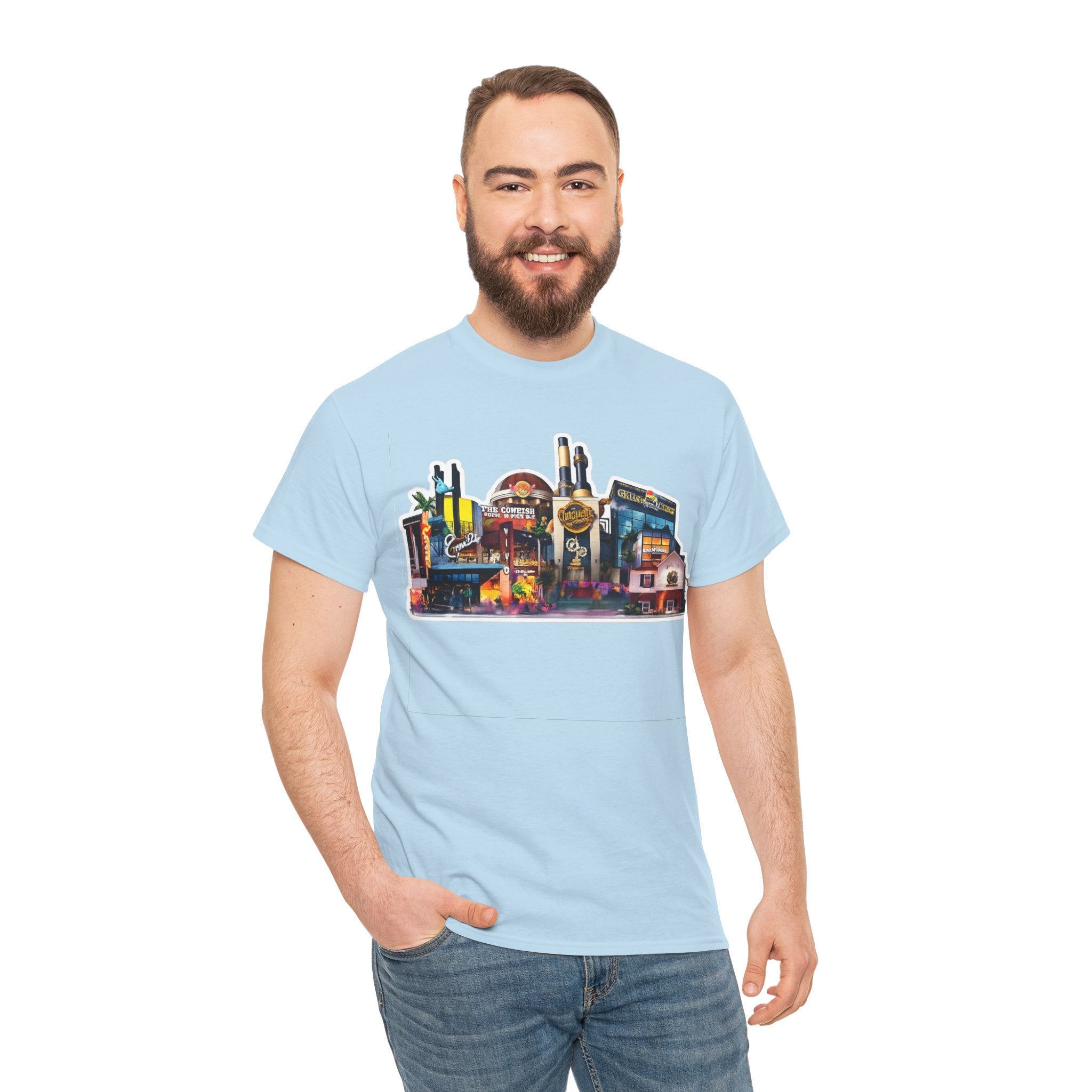 Universal Orlando Skyline T-Shirt — Neon Strip Casino Cityscape Tee