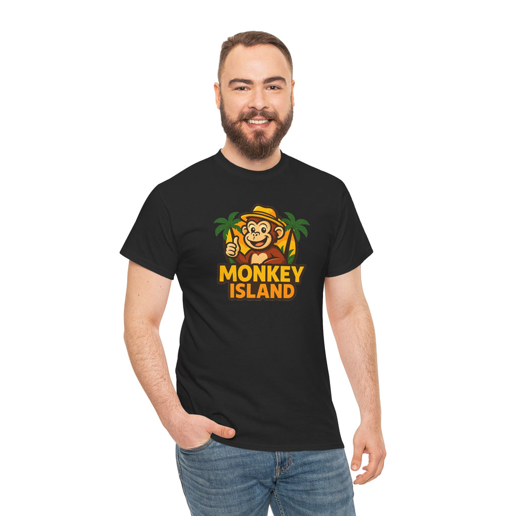 Monkey Island T-Shirt — Cute Tropical Monkey Logo Tee