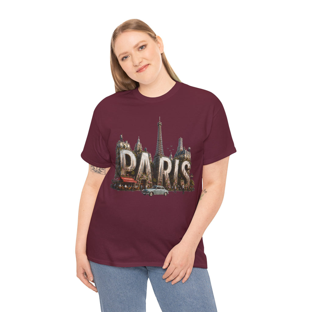Paris Vintage Landmark T-Shirt — Eiffel Tower Retro Travel Tee